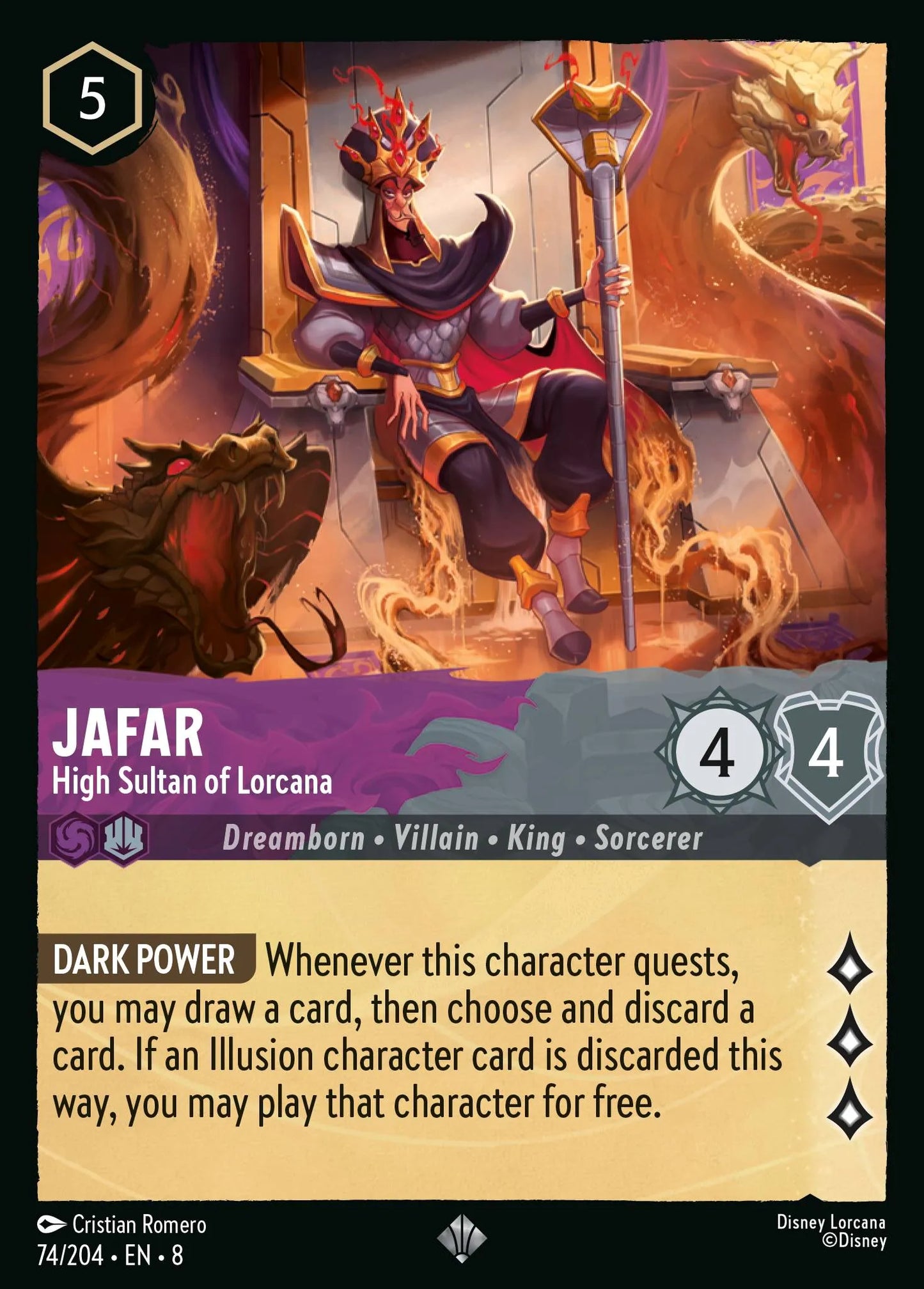 Jafar - High Sultan of Lorcana | Reign of Jafar #74 (Near Mint Foil)