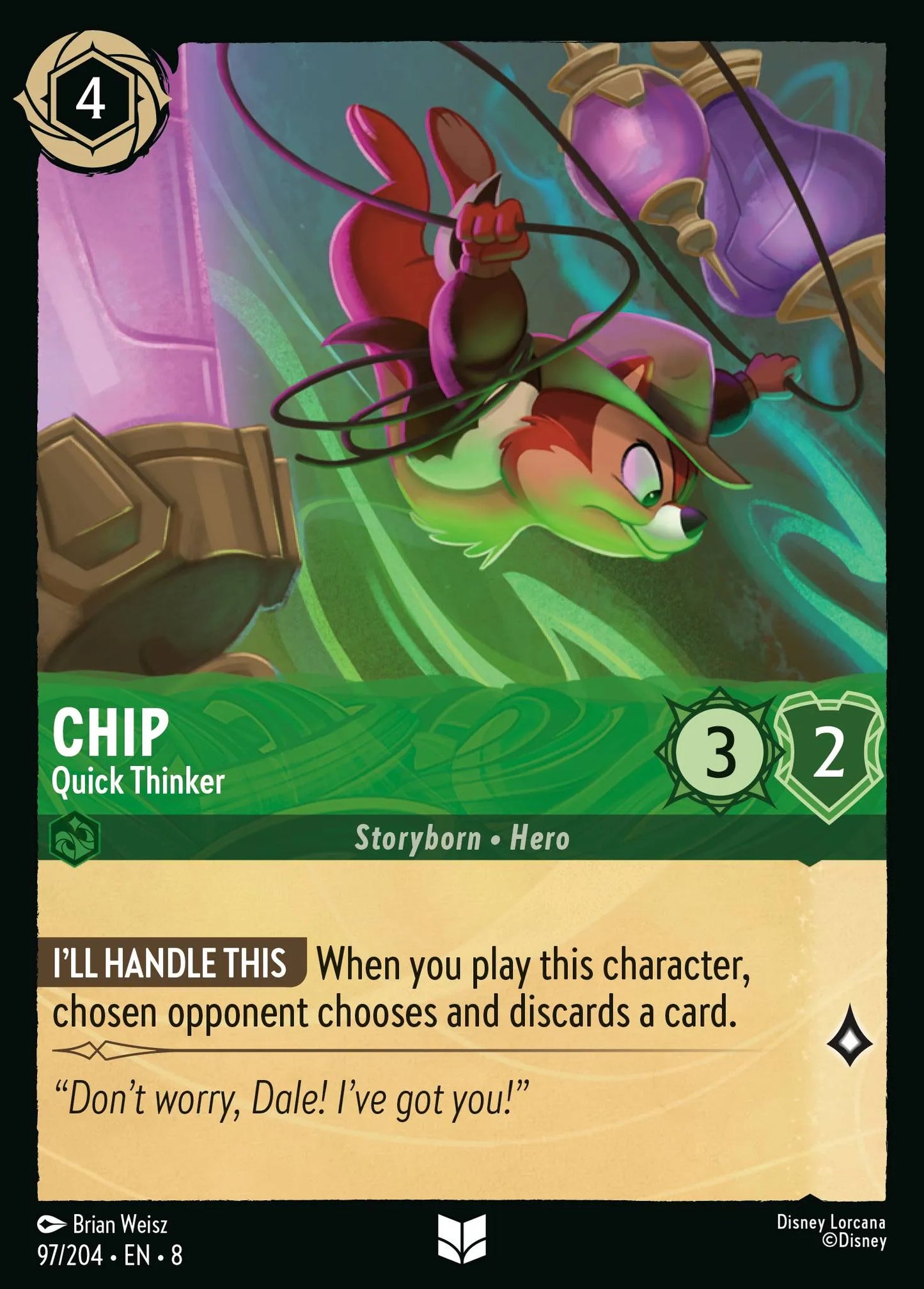 Chip - Quick Thinker | Reign of Jafar #97 (Near Mint Foil) | Disney Lorcana Single Australia (Near Mint)