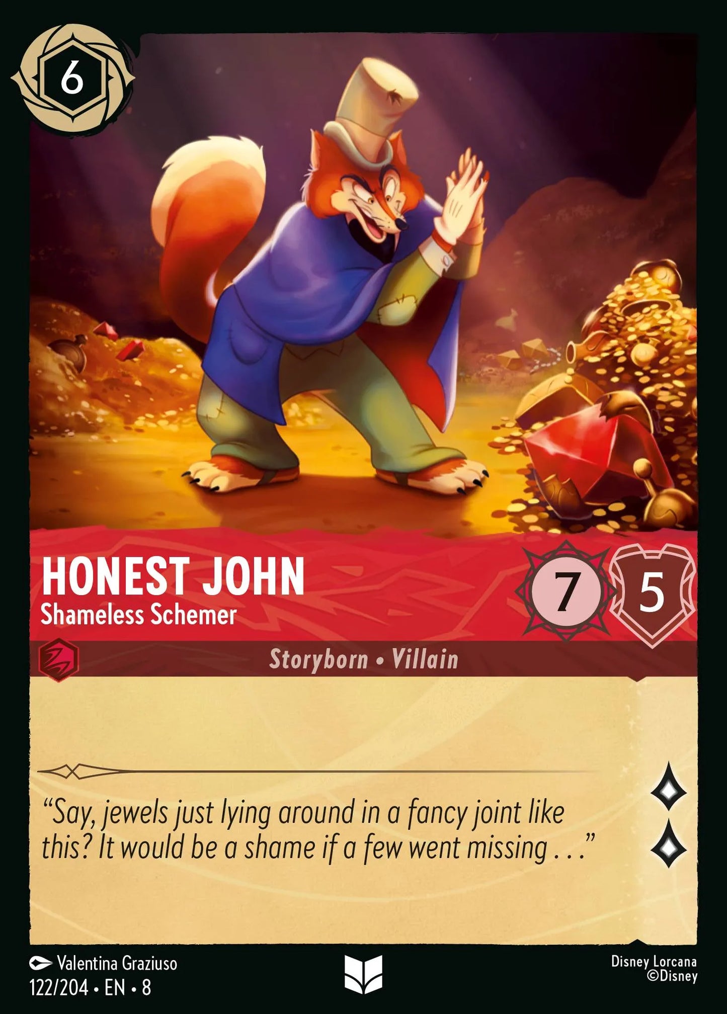 Honest John - Shameless Schemer | Reign of Jafar #122 (Near Mint) | Disney Lorcana Single Australia (Near Mint)