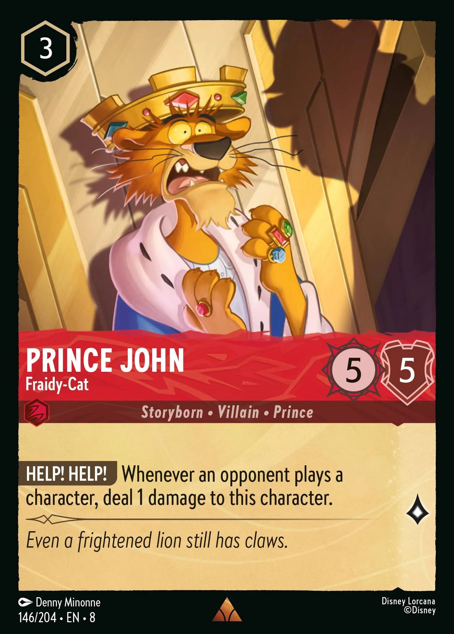 Prince John - Fraidy-Cat | Reign of Jafar #146 (Near Mint) | Disney Lorcana Single Australia (Near Mint)
