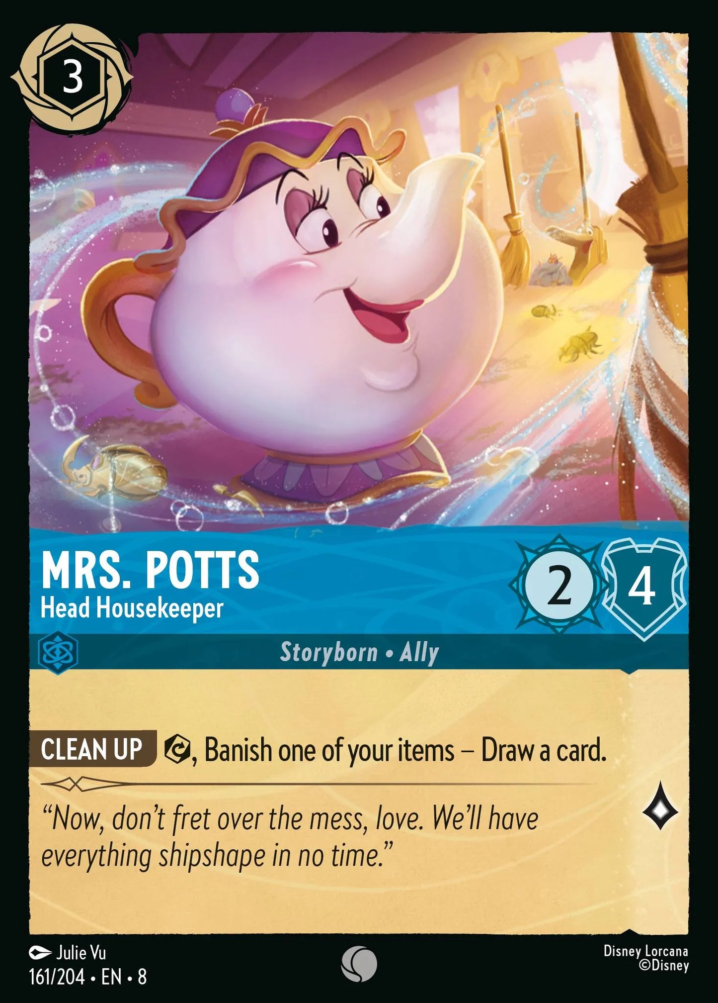 Mrs. Potts - Head Housekeeper | Reign of Jafar #161 (Near Mint Foil) | Disney Lorcana Single Australia (Near Mint)