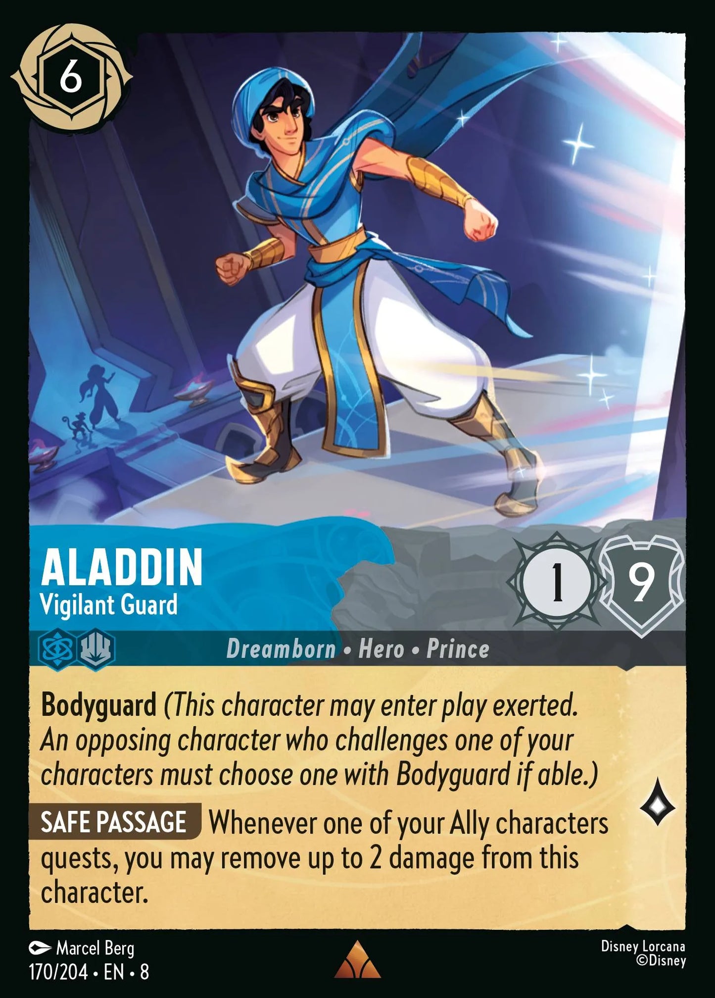 Aladdin - Vigilant Guard | Reign of Jafar #170 (Near Mint Foil) | Disney Lorcana Single Australia (Near Mint)