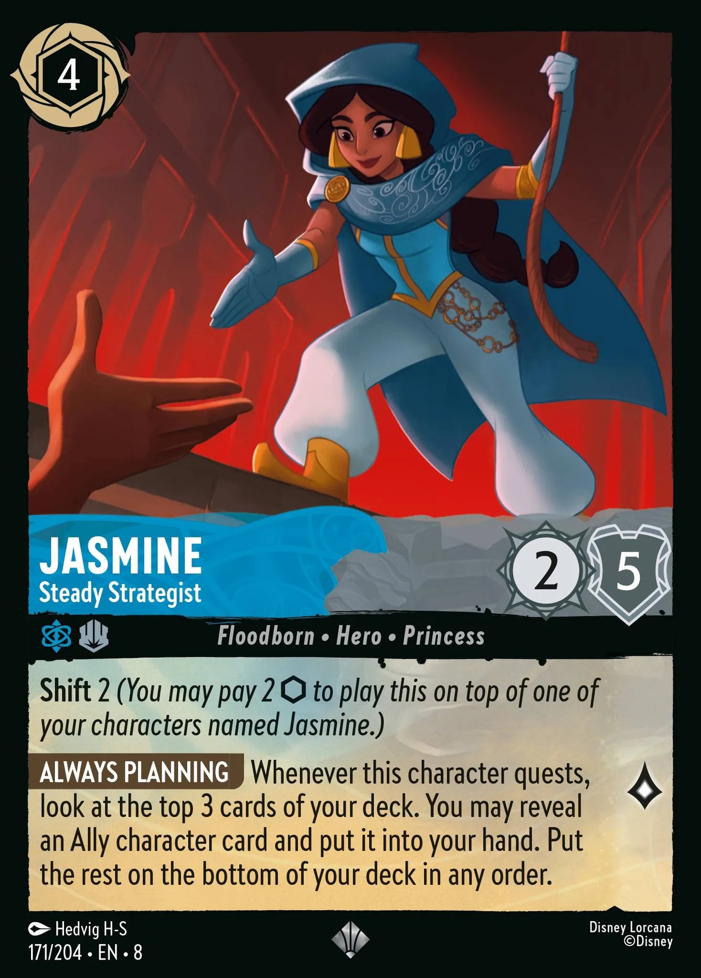 Jasmine - Steady Strategist | Reign of Jafar #171 (Near Mint) | Disney Lorcana Single Australia (Near Mint)