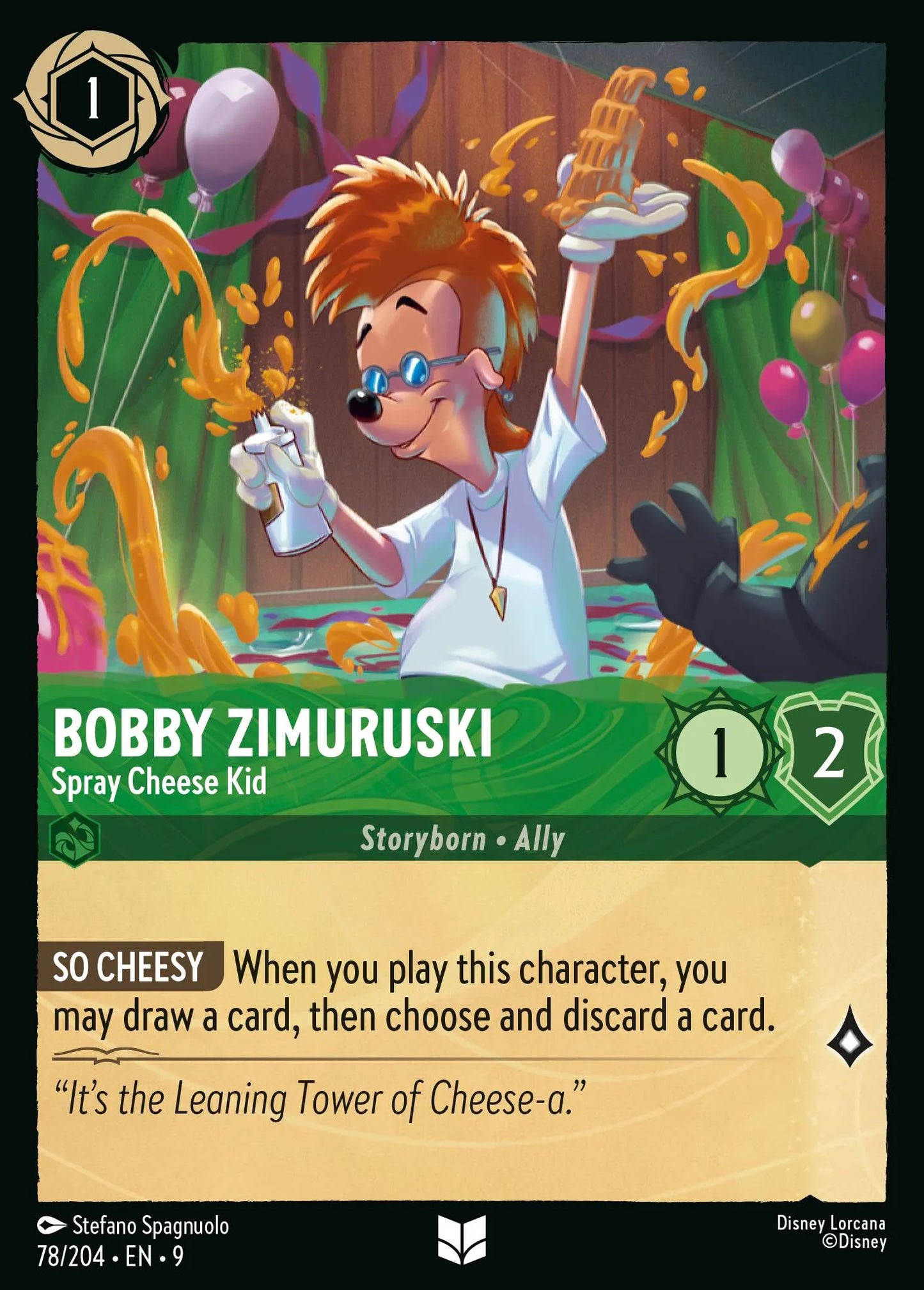 Bobby Zimuruski - Spray Cheese Kid | Fabled #78 (Near Mint Foil) | Disney Lorcana Single Australia (Near Mint)