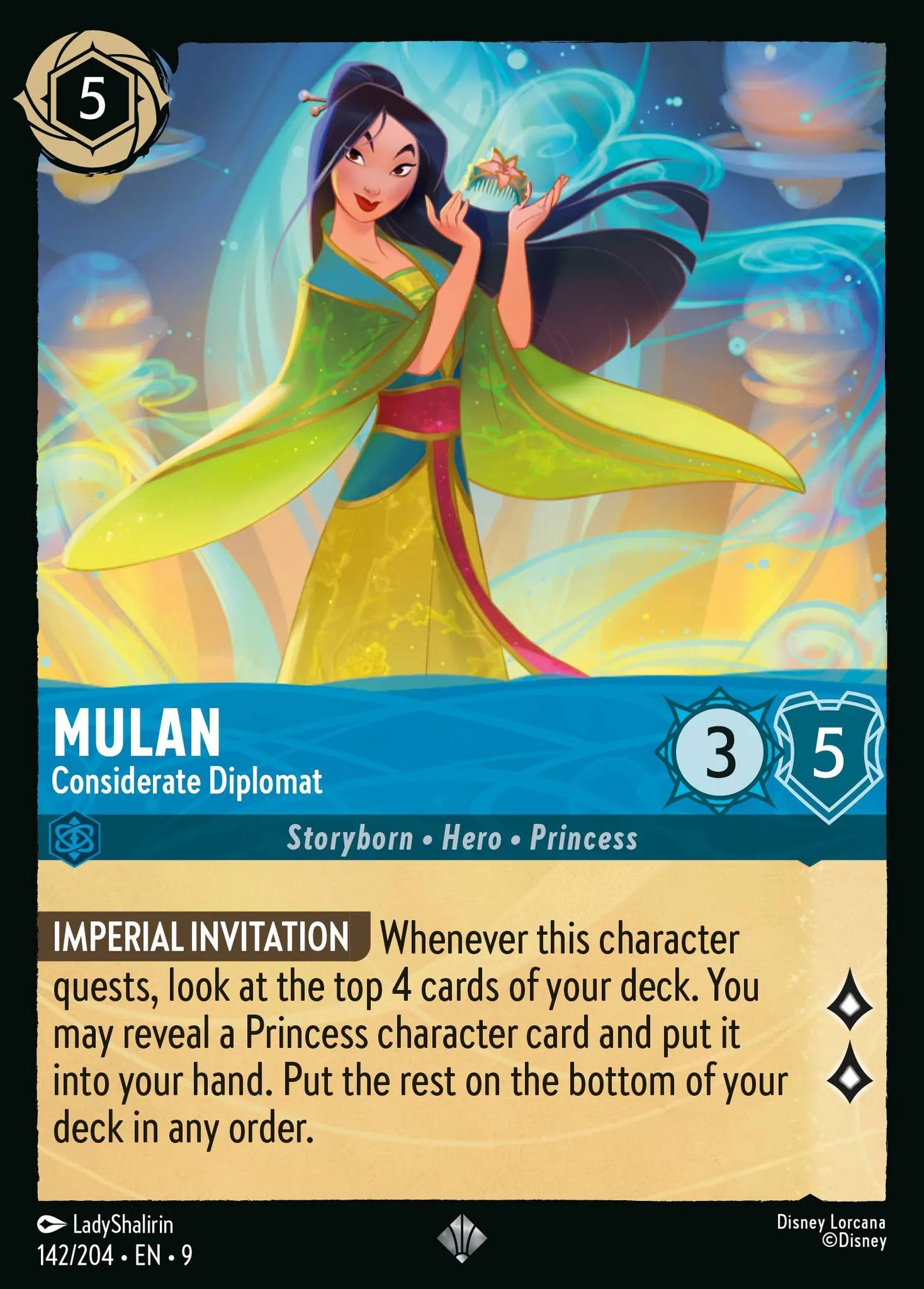 Mulan - Considerate Diplomat | Fabled #142 (Near Mint Foil) | Disney Lorcana Single Australia (Near Mint)