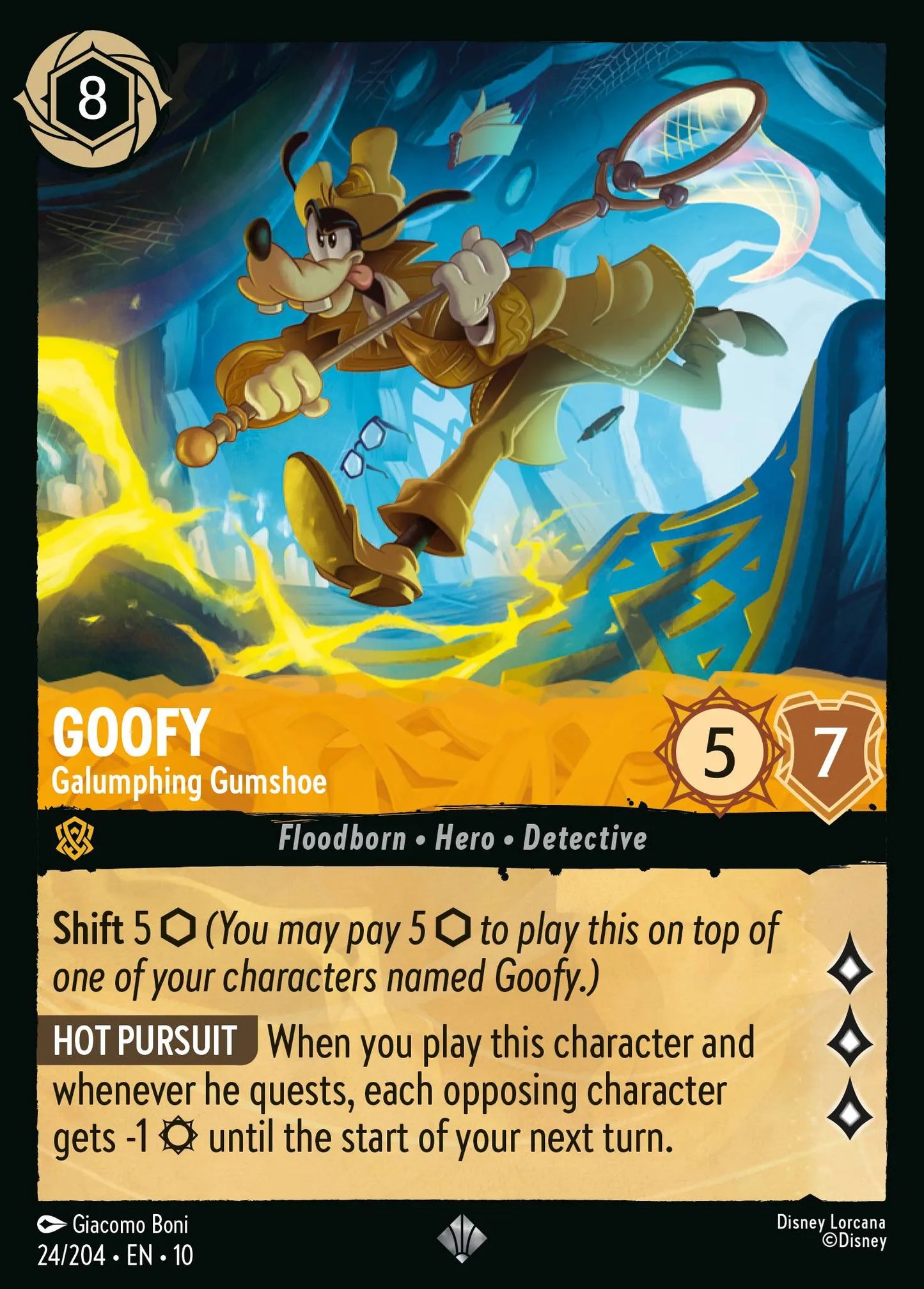 Goofy - Galumphing Gumshoe | Whispers in the Well #24 (Near Mint Foil) | Disney Lorcana Single Australia (Near Mint)