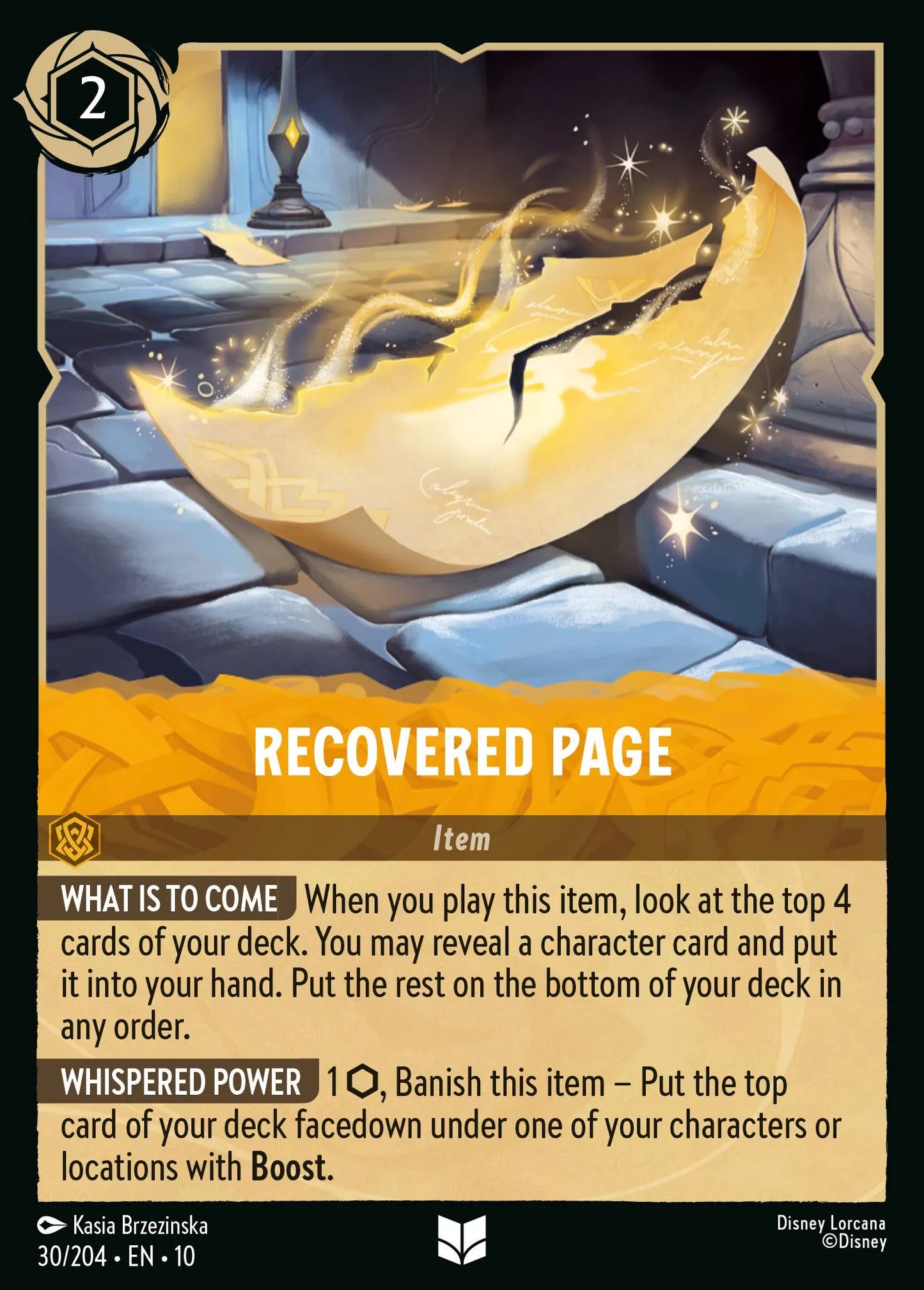 Recovered Page | Whispers in the Well #30 (Near Mint) | Disney Lorcana Single Australia (Near Mint)
