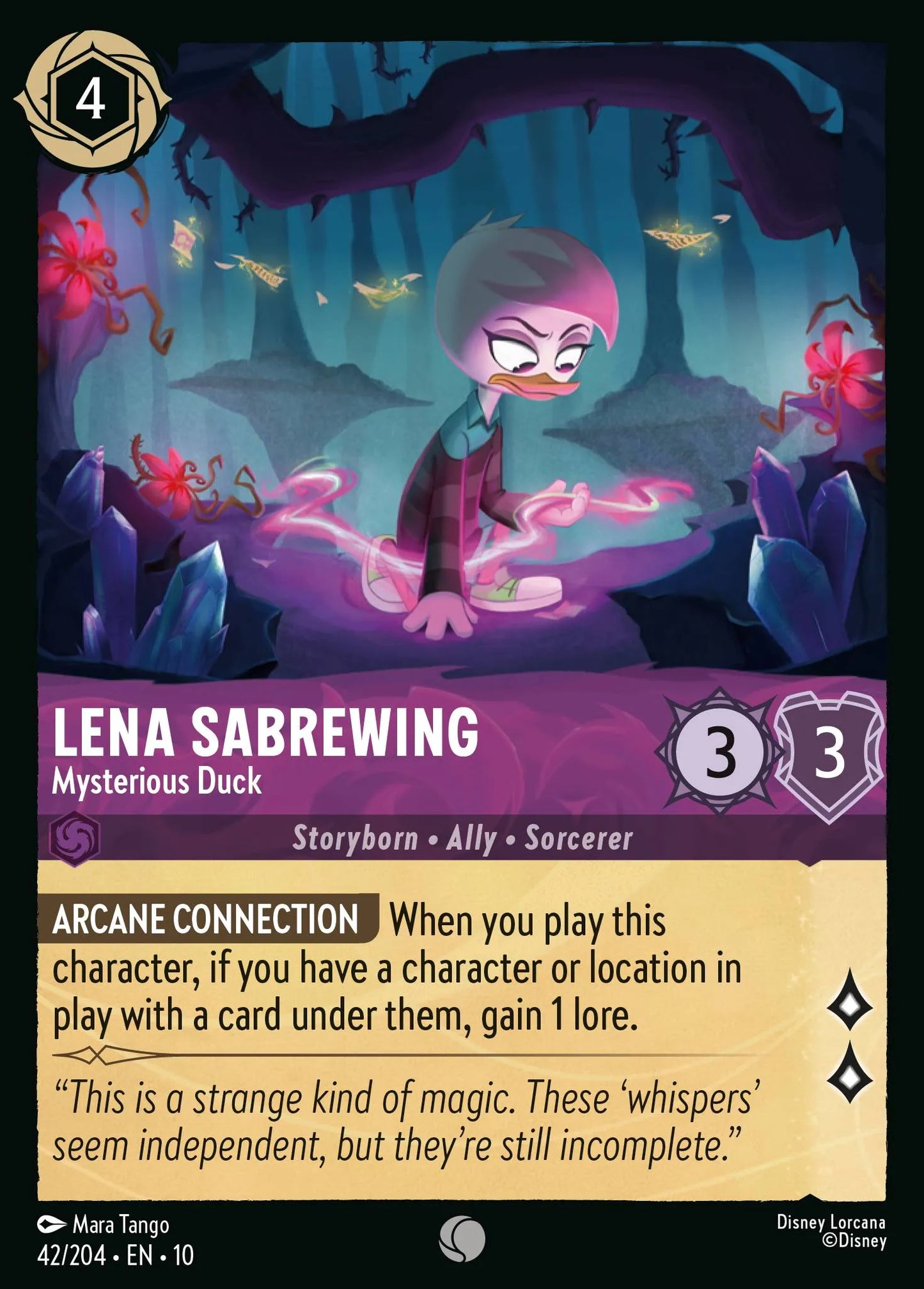 Lena Sabrewing - Mysterious Duck | Whispers in the Well #42 (Near Mint Foil) | Disney Lorcana Single Australia (Near Mint)