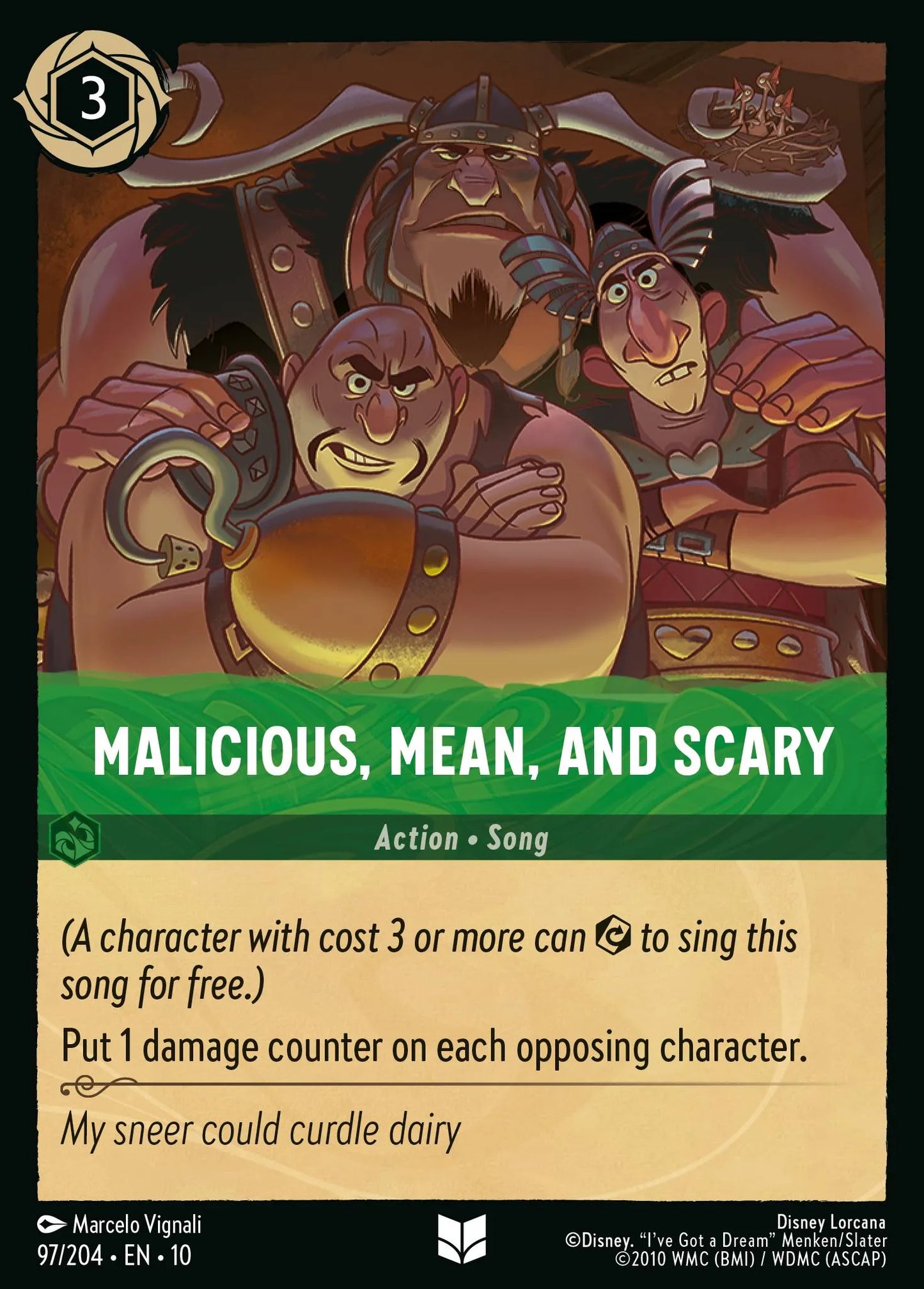 Malicious, Mean, and Scary | Whispers in the Well #97 (Near Mint Foil) | Disney Lorcana Single Australia (Near Mint)