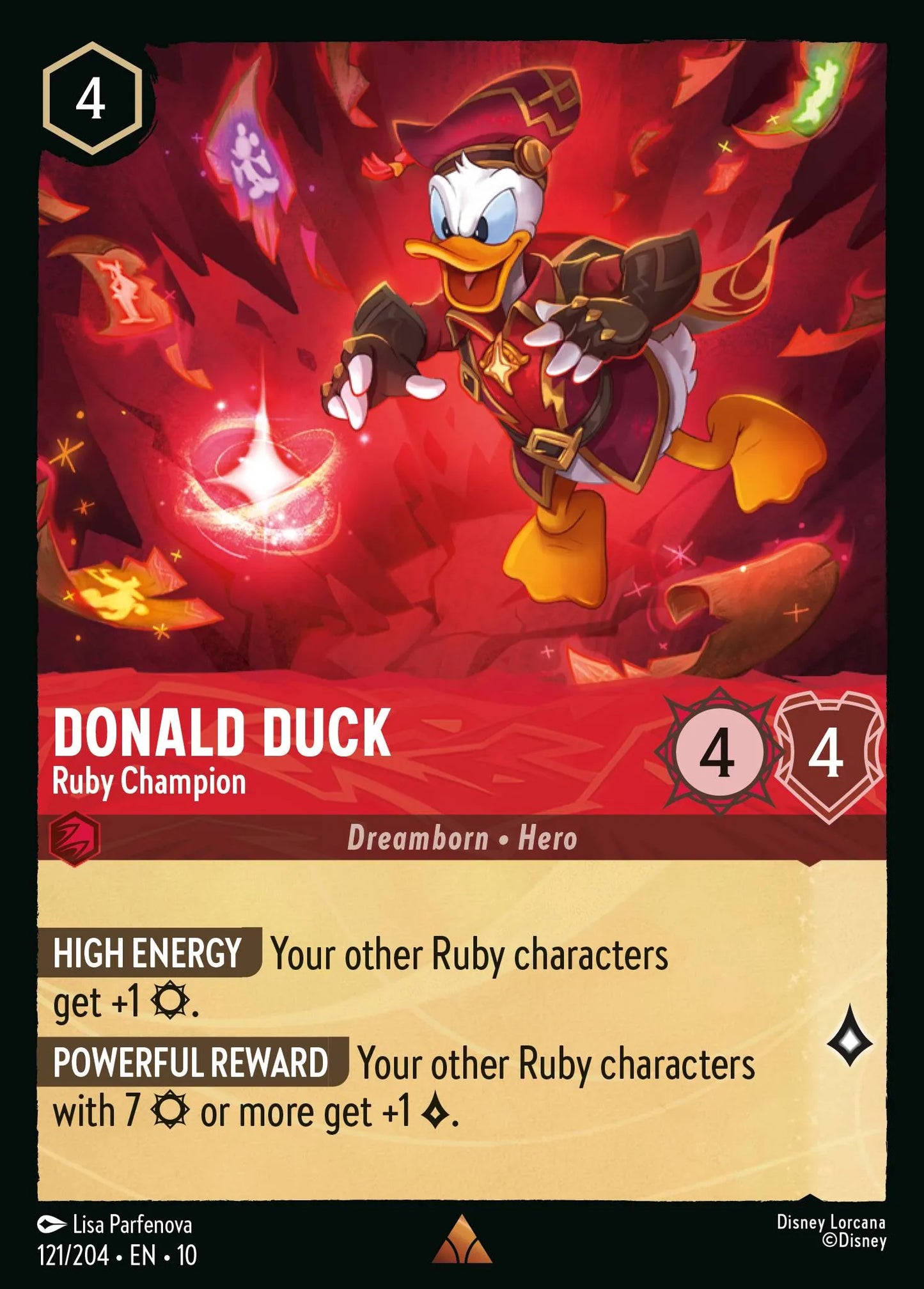 Donald Duck - Ruby Champion | Whispers in the Well #121 (Near Mint) | Disney Lorcana Single Australia (Near Mint)