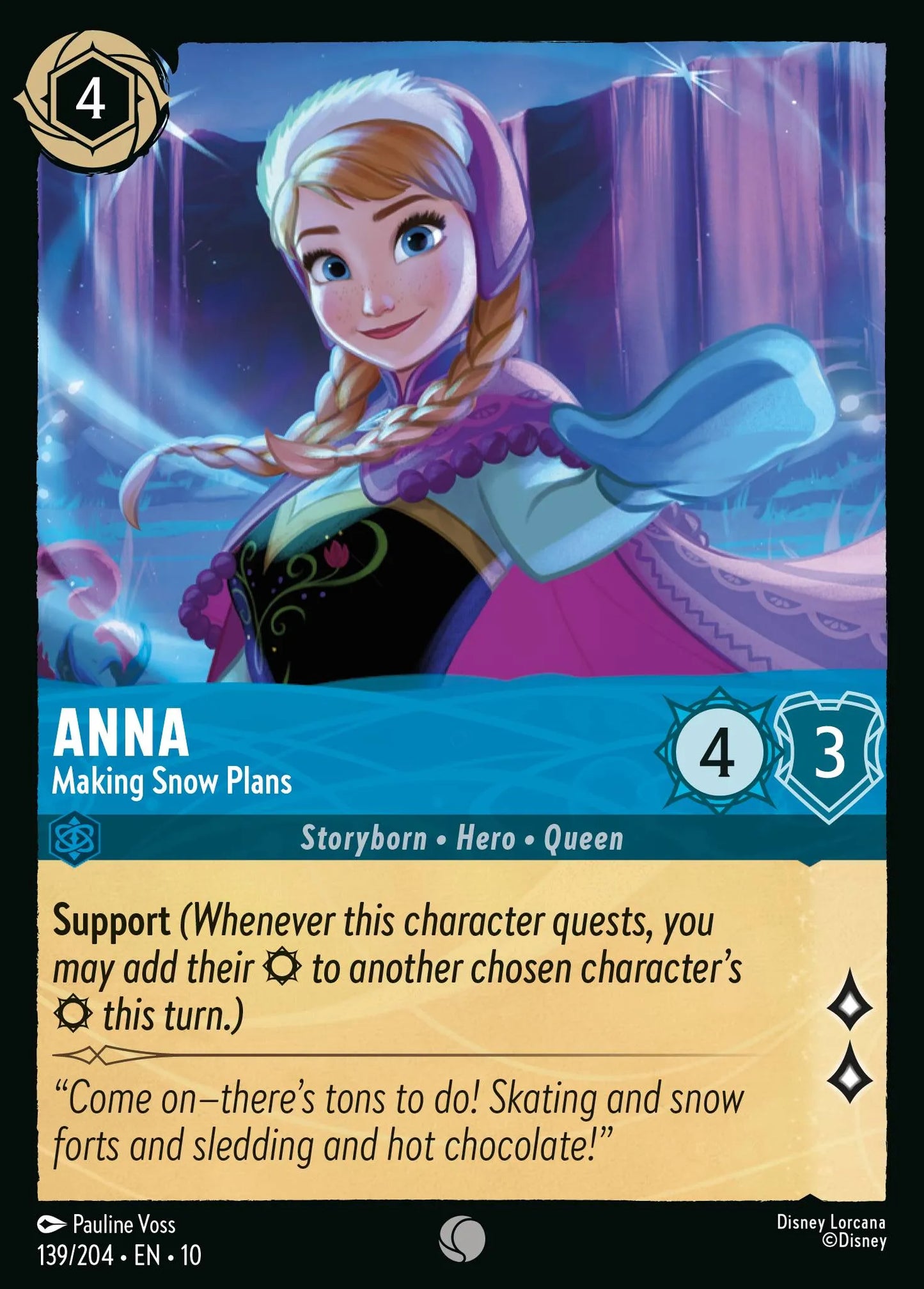 Anna - Making Snow Plans | Whispers in the Well #139 (Near Mint) | Disney Lorcana Single Australia (Near Mint)