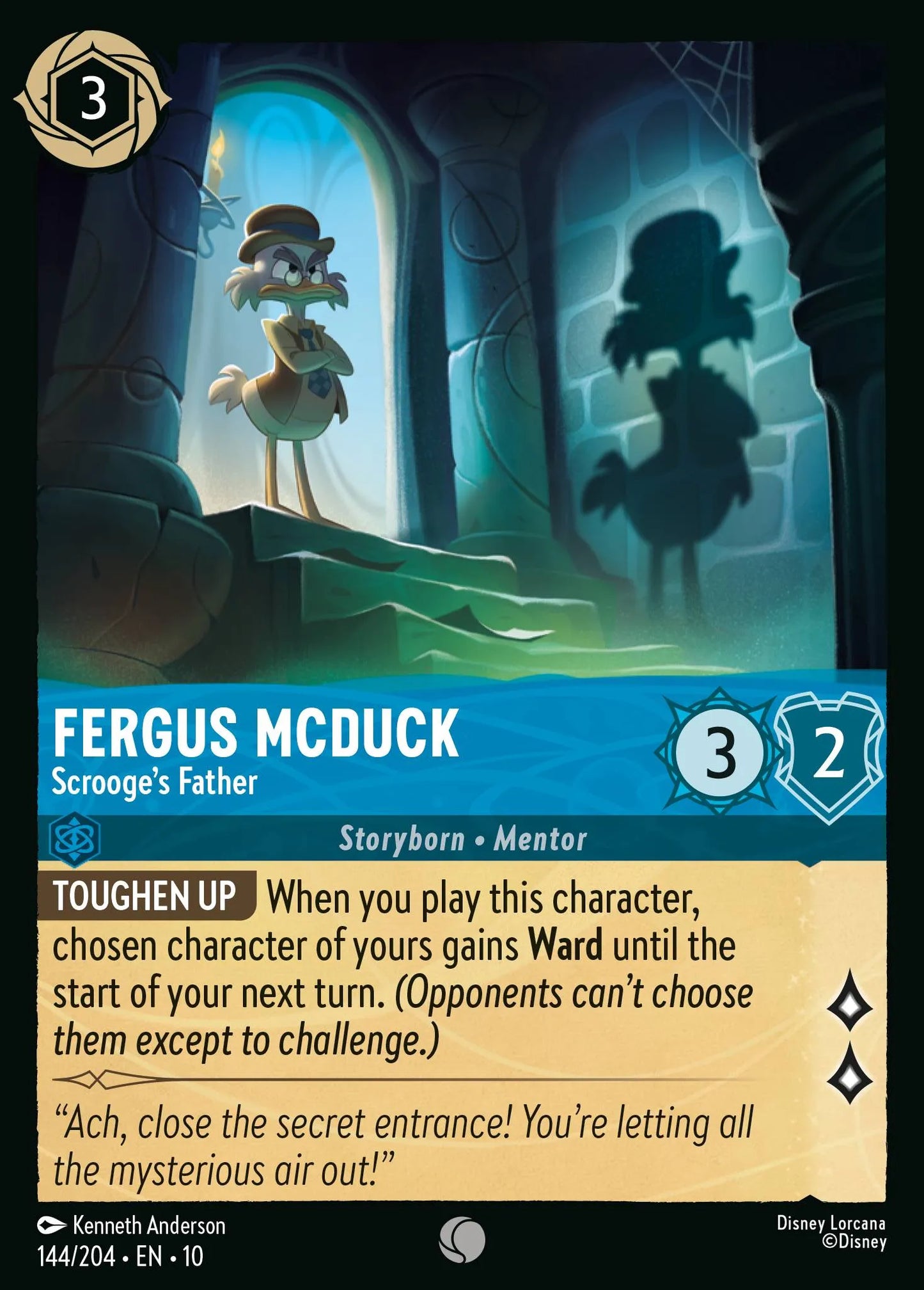 Fergus McDuck - Scrooge's Father | Whispers in the Well #144 (Near Mint) | Disney Lorcana Single Australia (Near Mint)