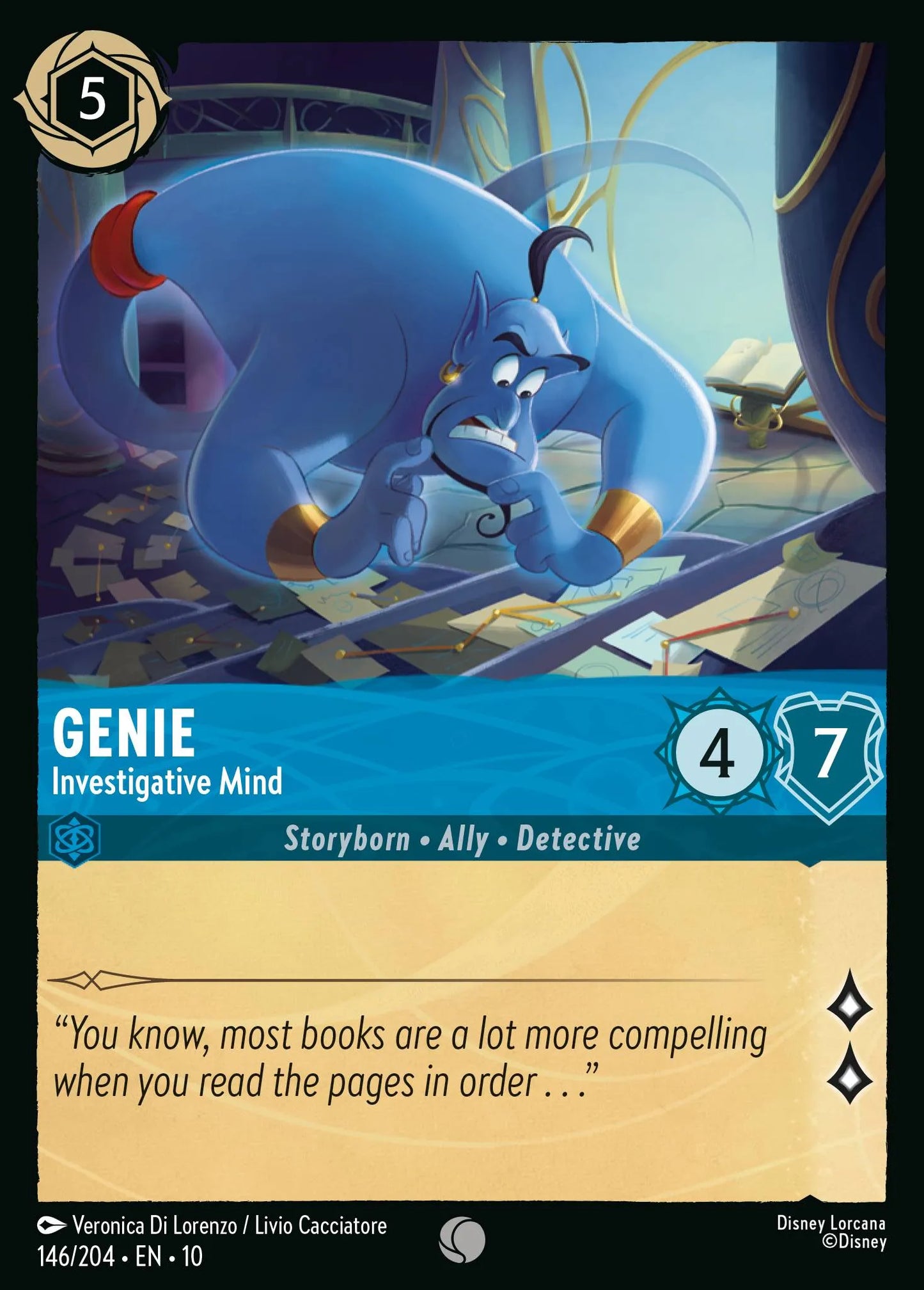 Genie - Investigative Mind | Whispers in the Well #146 (Near Mint) | Disney Lorcana Single Australia (Near Mint)