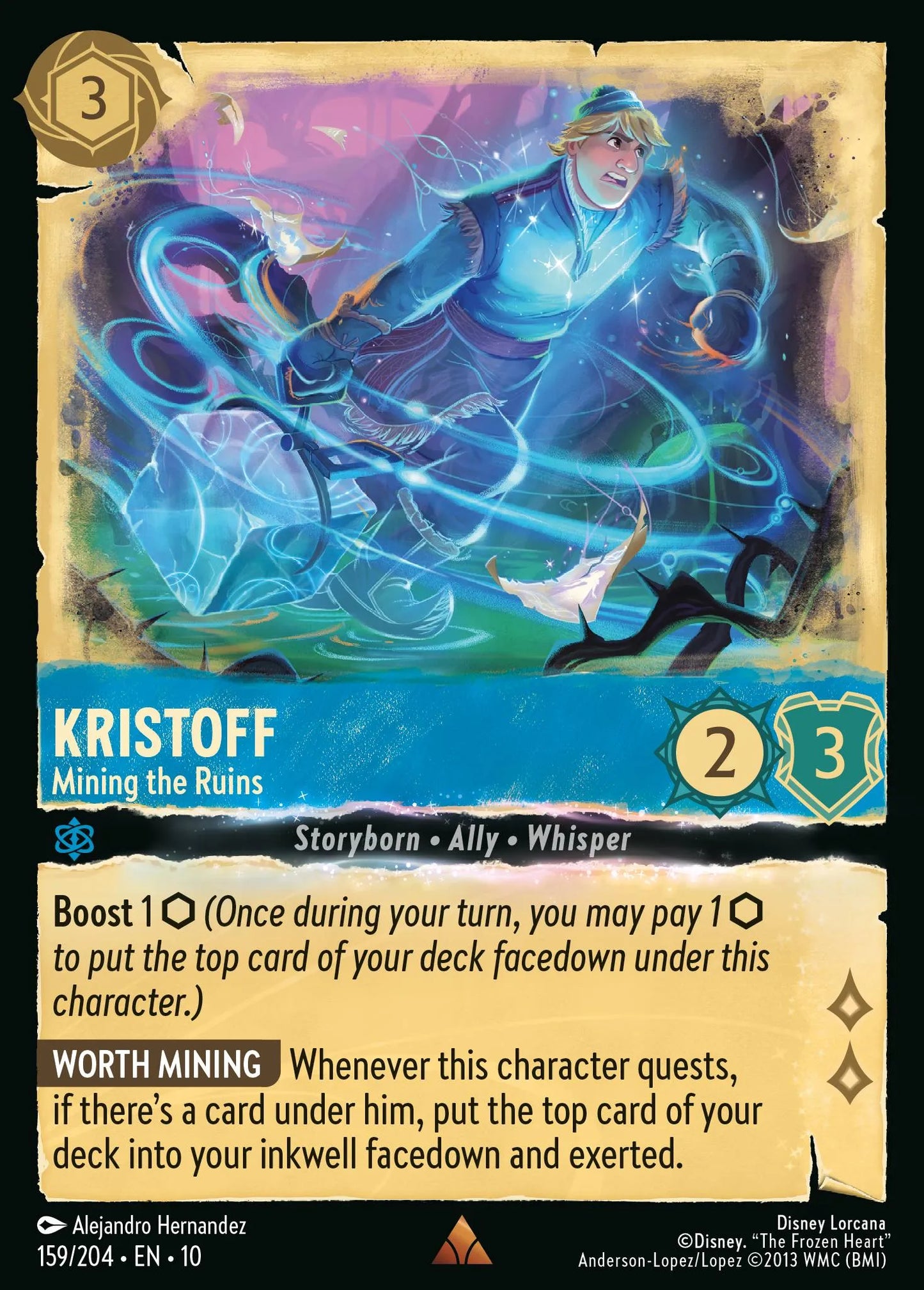 Kristoff - Mining the Ruins | Whispers in the Well #159 (Near Mint Foil) | Disney Lorcana Single Australia (Near Mint)