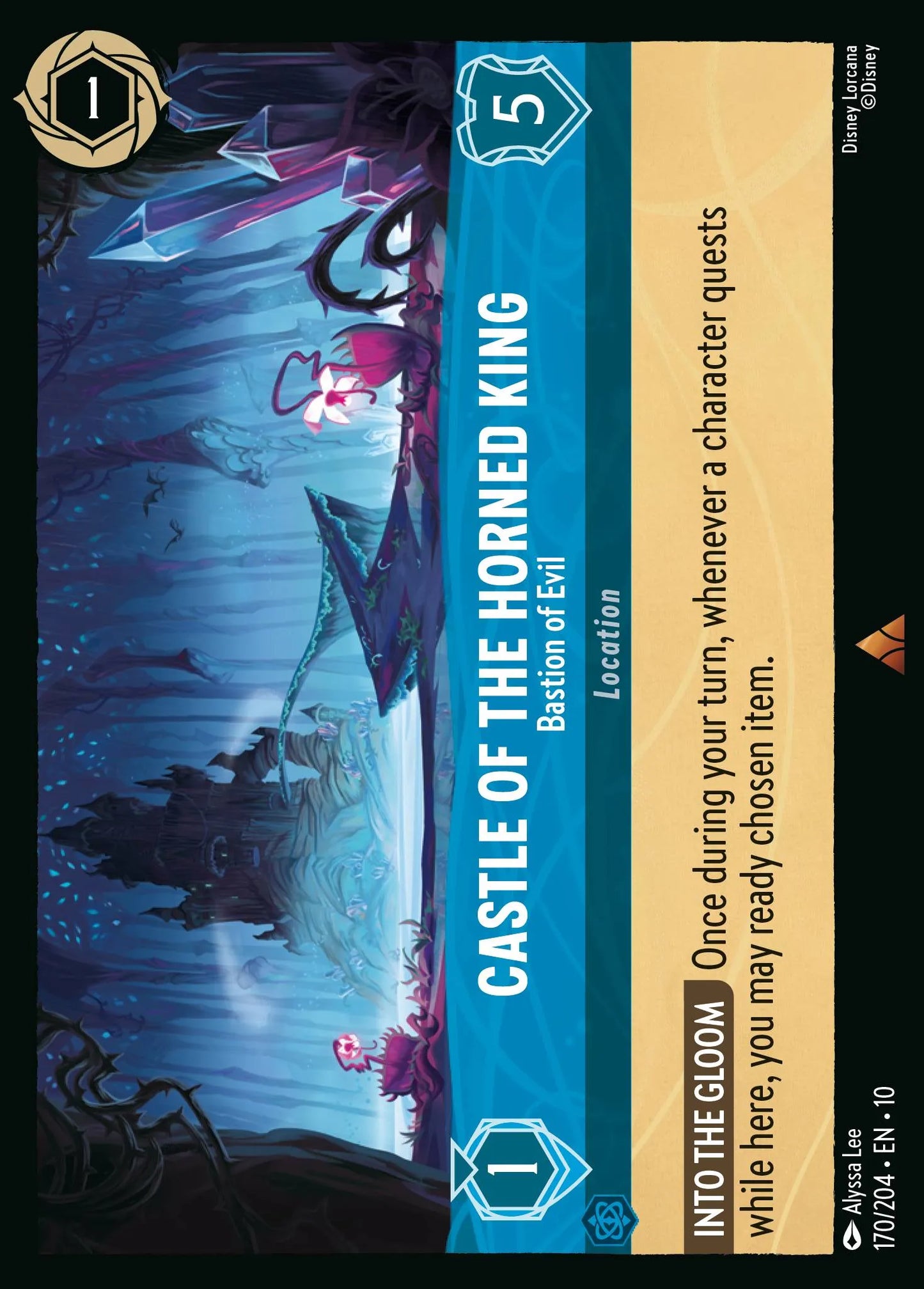 Castle of the Horned King - Bastion of Evil | Whispers in the Well #170 (Near Mint Foil) | Disney Lorcana Single Australia (Near Mint)