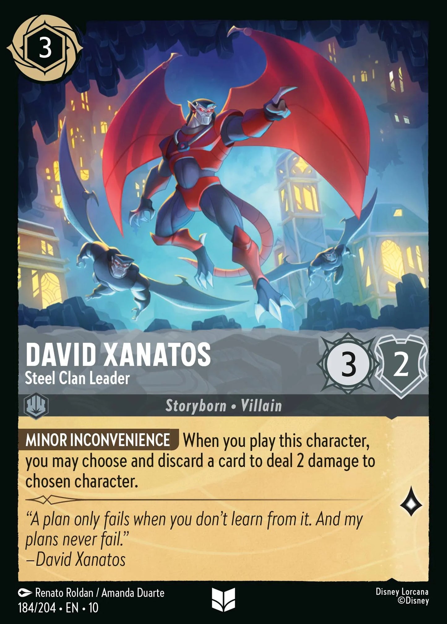David Xanatos - Steel Clan Leader | Whispers in the Well #184 (Near Mint Foil) | Disney Lorcana Single Australia (Near Mint)