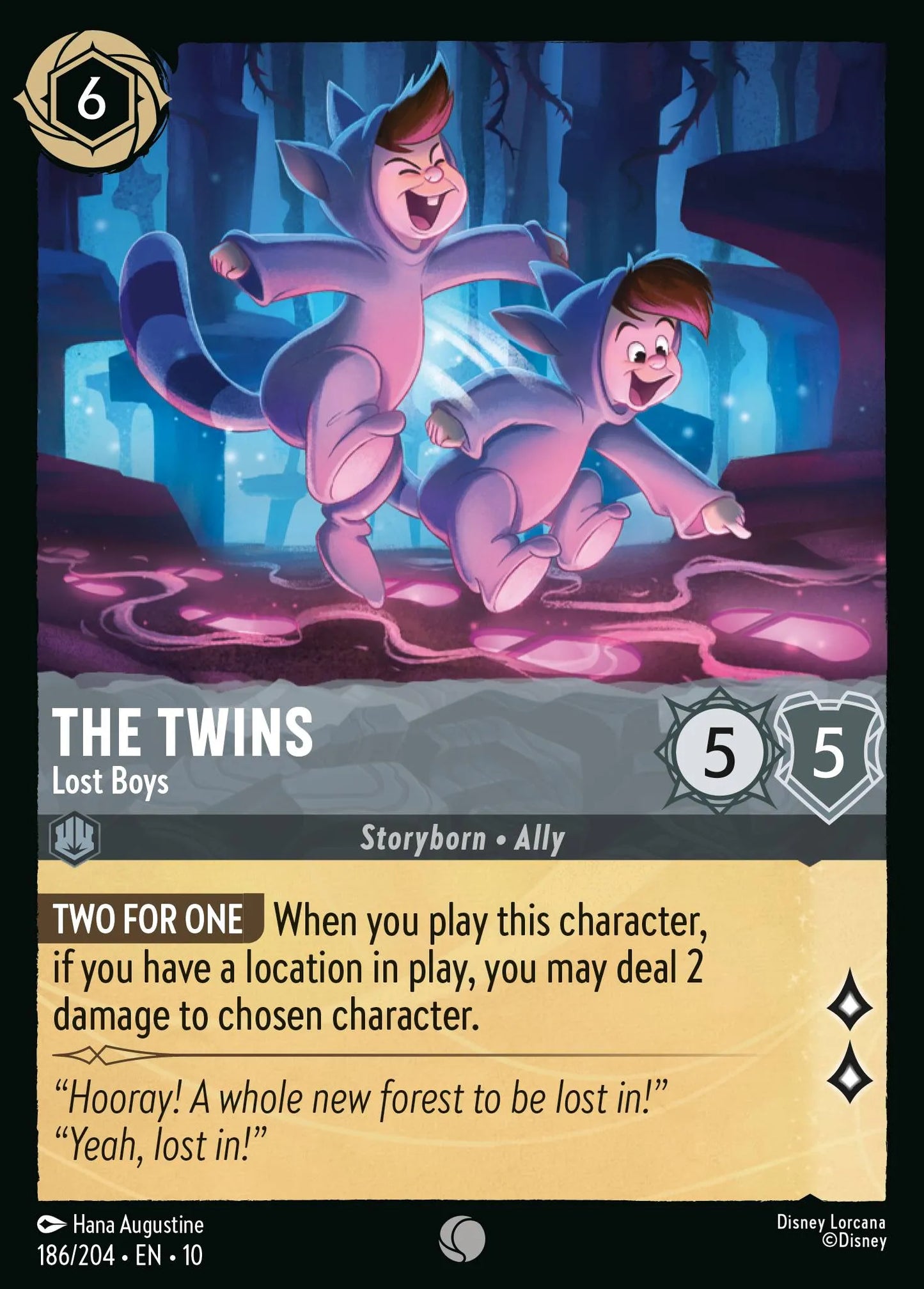 The Twins - Lost Boys | Whispers in the Well #186 (Near Mint) | Disney Lorcana Single Australia (Near Mint)