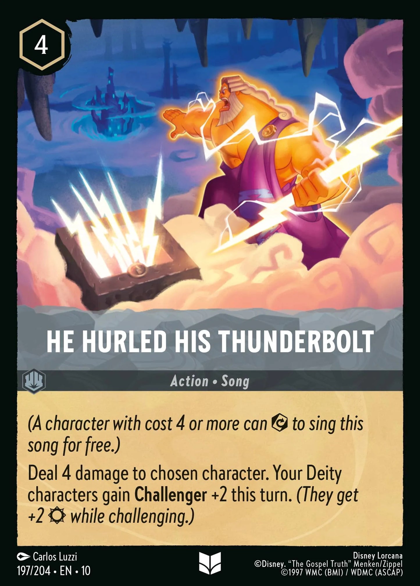 He Hurled His Thunderbolt | Whispers in the Well #197 (Near Mint Foil) | Disney Lorcana Single Australia (Near Mint)