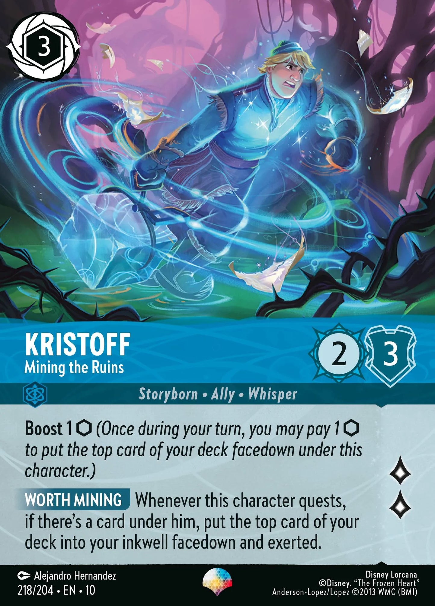 Kristoff - Mining the Ruins | Whispers in the Well #218 (Near Mint Foil) | Disney Lorcana Single Australia (Near Mint)
