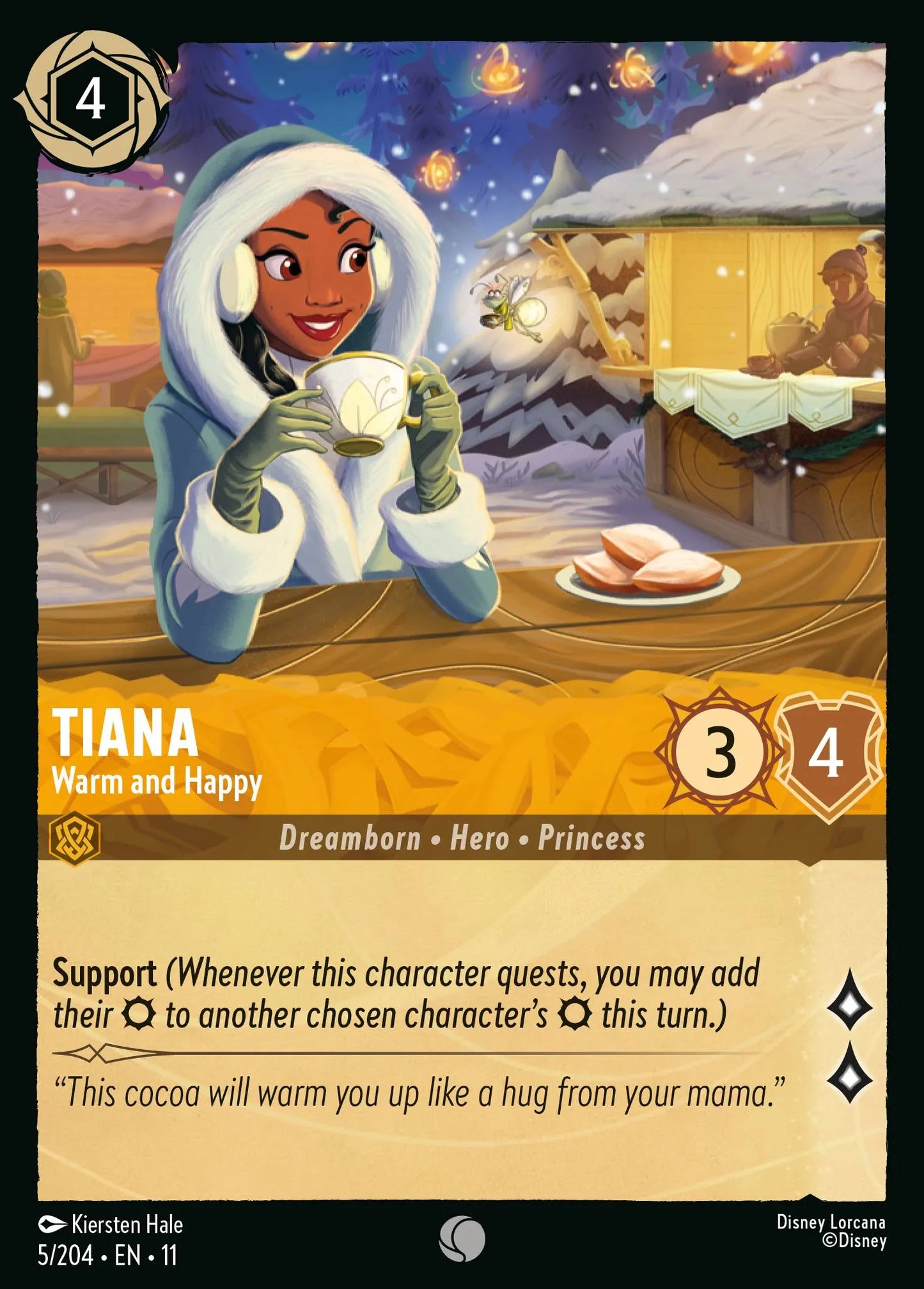 Tiana - Warm and Happy | Winterspell #5 (Near Mint Foil) | Disney Lorcana Single Australia (Near Mint)
