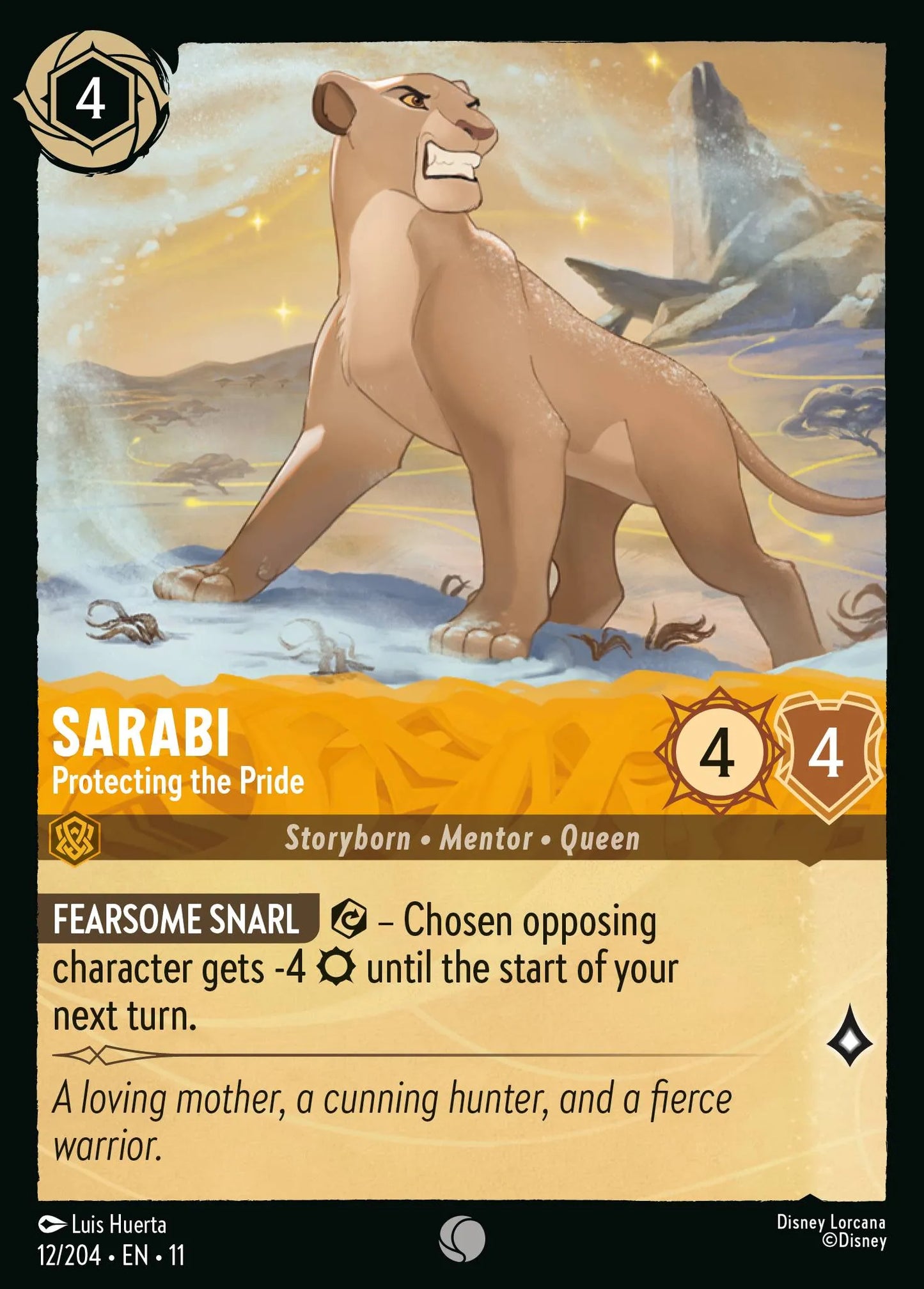 Sarabi - Protecting the Pride | Winterspell #12 (Near Mint) | Disney Lorcana Single Australia (Near Mint)