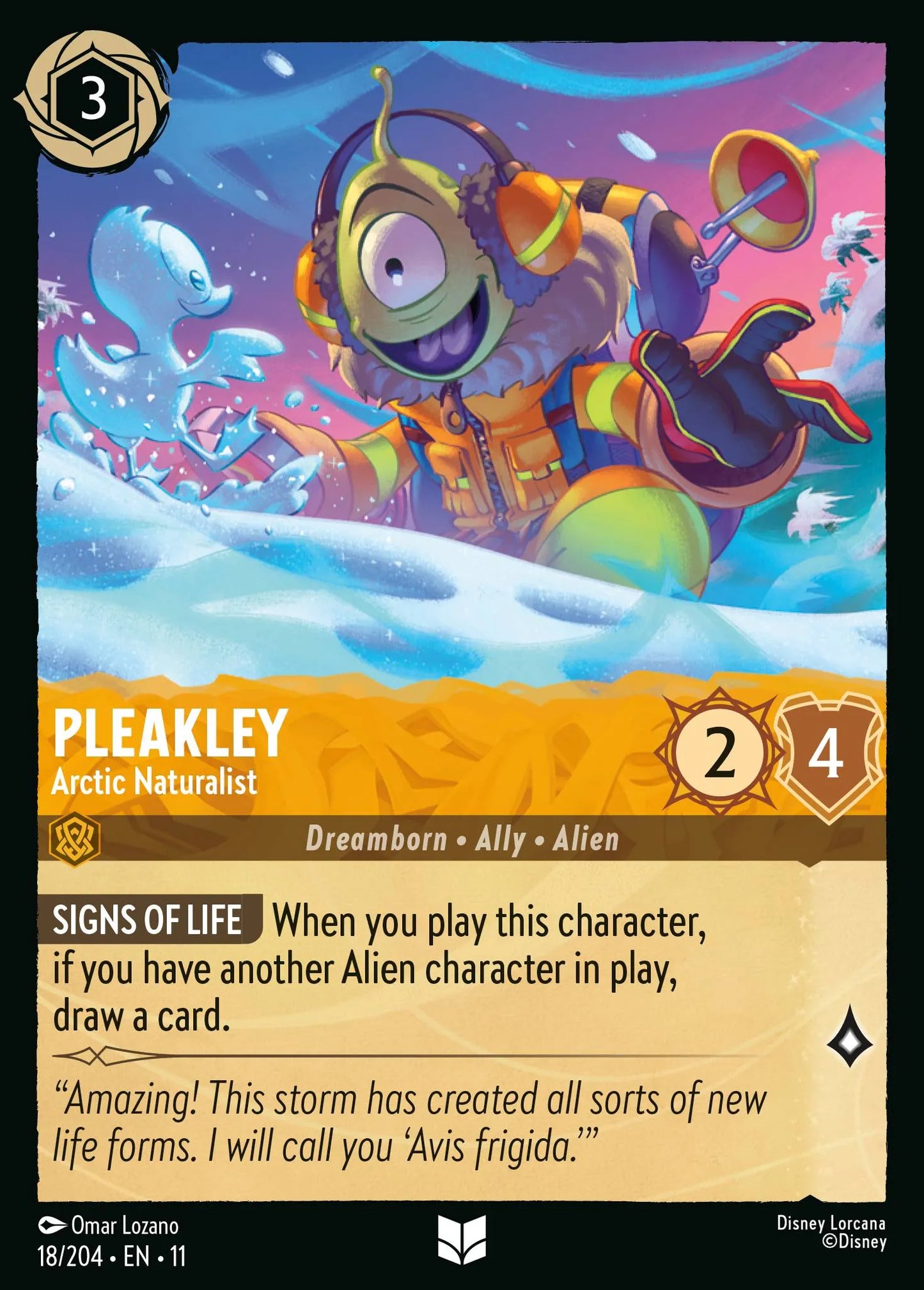 Pleakley - Arctic Naturalist | Winterspell #18 (Near Mint) | Disney Lorcana Single Australia (Near Mint)