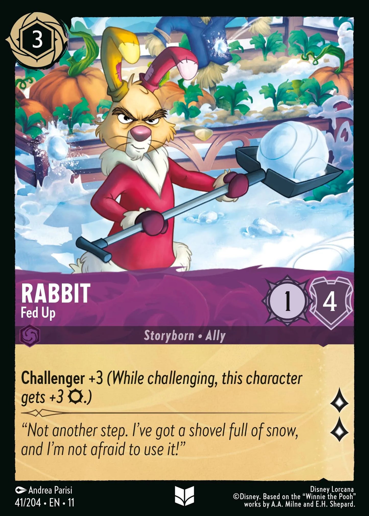 Rabbit - Fed Up | Winterspell #41 (Near Mint) | Disney Lorcana Single Australia (Near Mint)