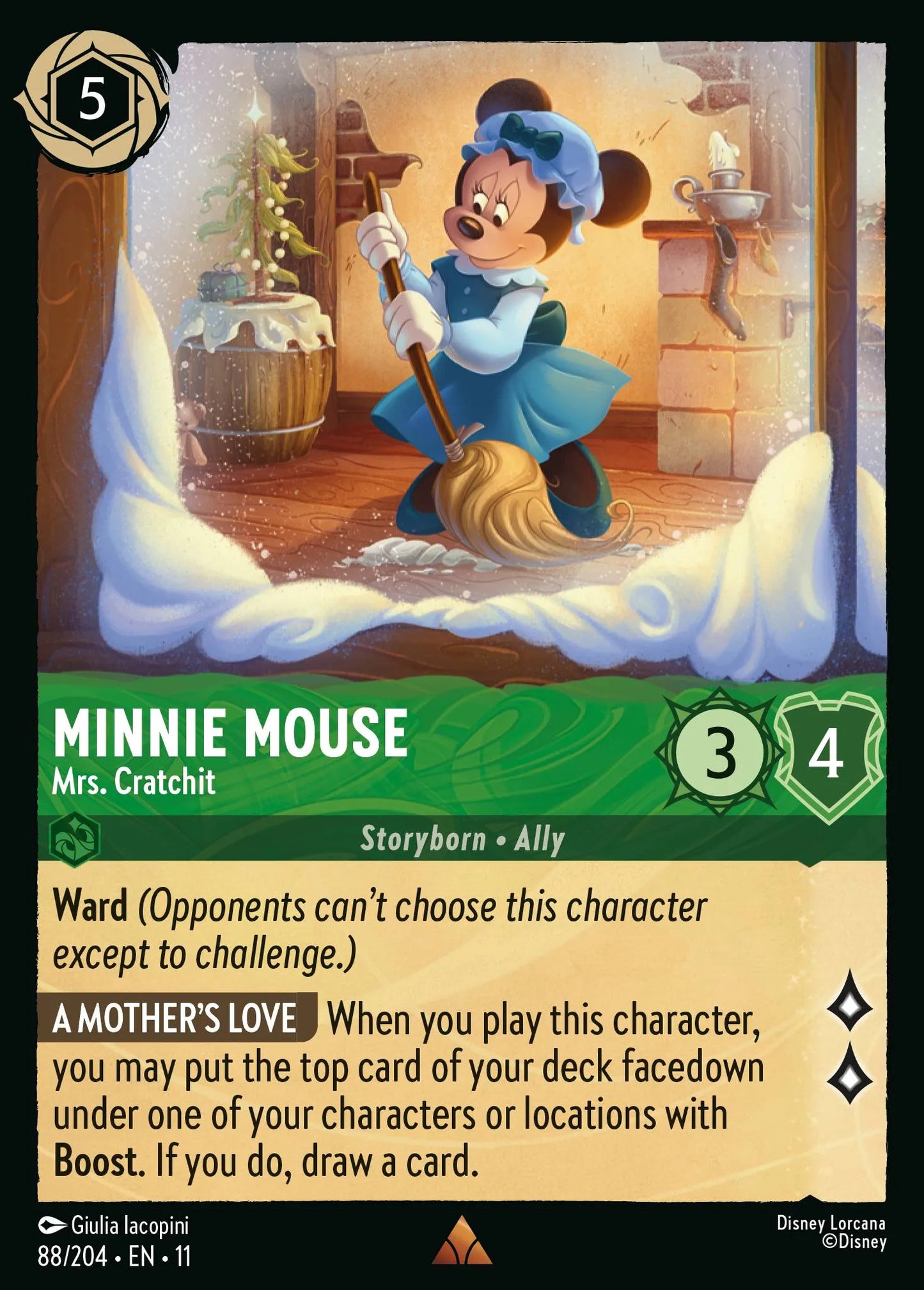 Minnie Mouse - Mrs. Cratchit | Winterspell #88 (Near Mint Foil) | Disney Lorcana Single Australia (Near Mint)