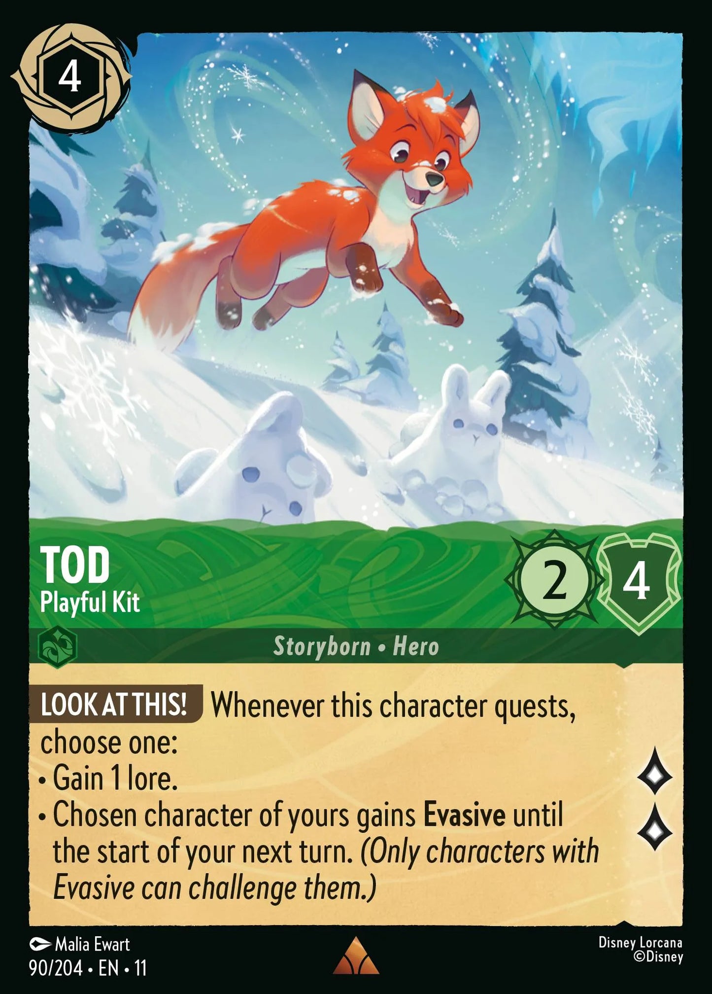 Tod - Playful Kit | Winterspell #90 (Near Mint) | Disney Lorcana Single Australia (Near Mint)