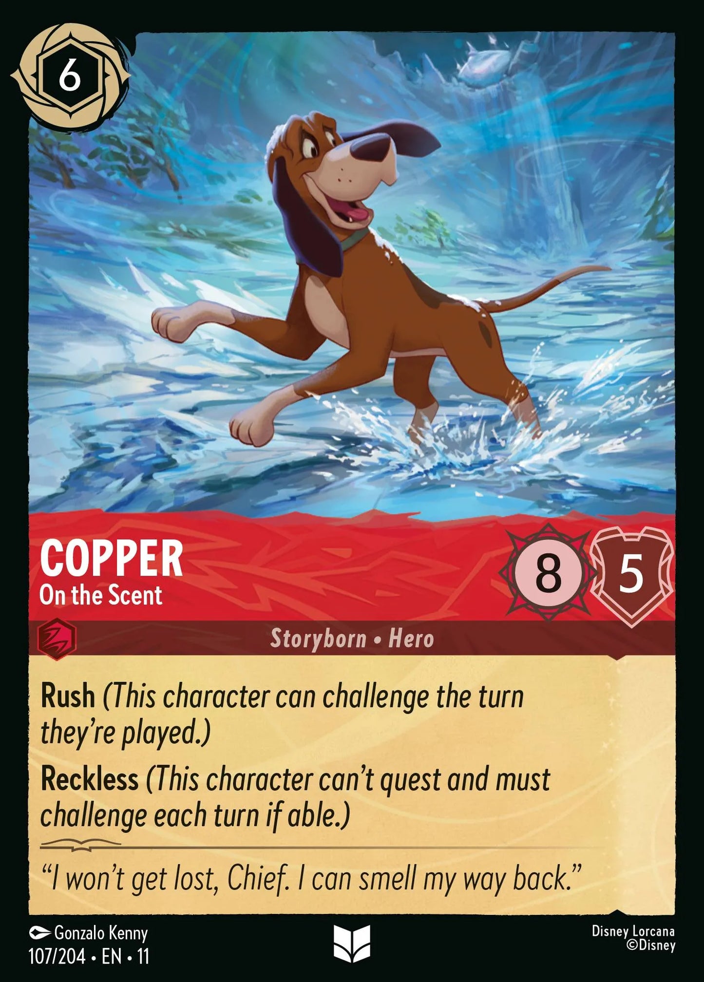 Copper - On the Scent | Winterspell #107 (Near Mint) | Disney Lorcana Single Australia (Near Mint)