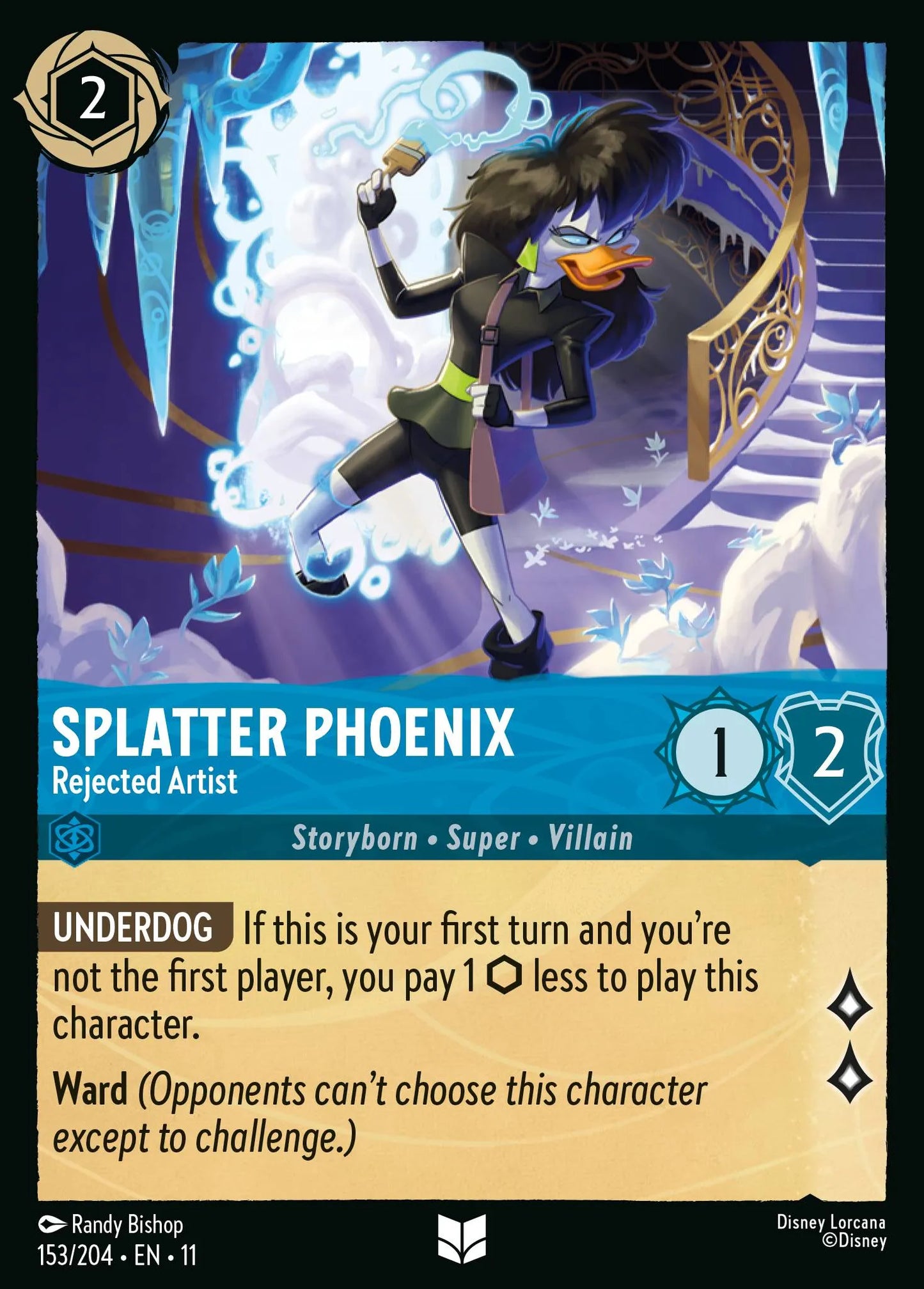 Splatter Phoenix - Rejected Artist | Winterspell #153 (Near Mint) | Disney Lorcana Single Australia (Near Mint)