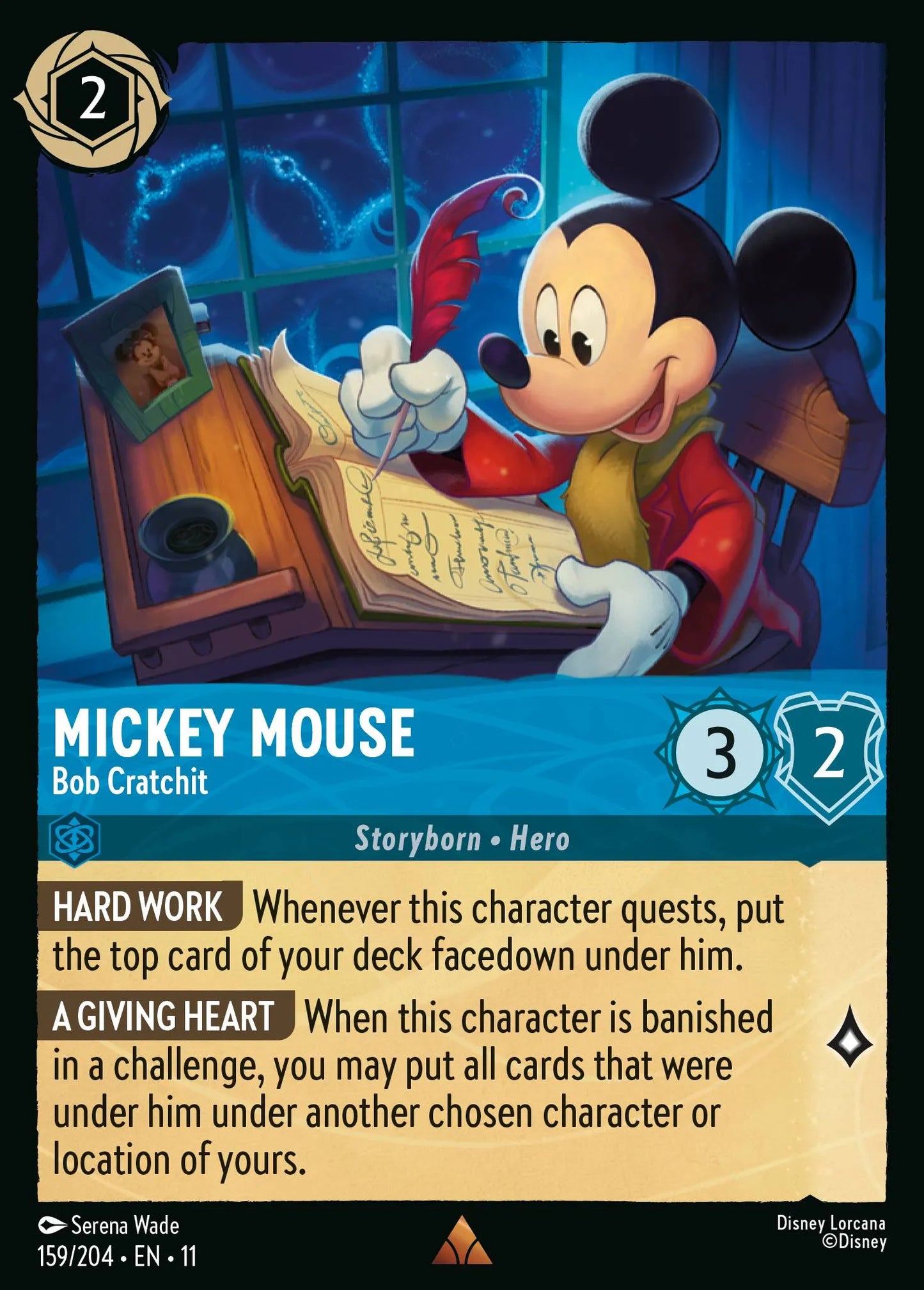 Mickey Mouse - Bob Cratchit | Winterspell #159 (Near Mint Foil) | Disney Lorcana Single Australia (Near Mint)