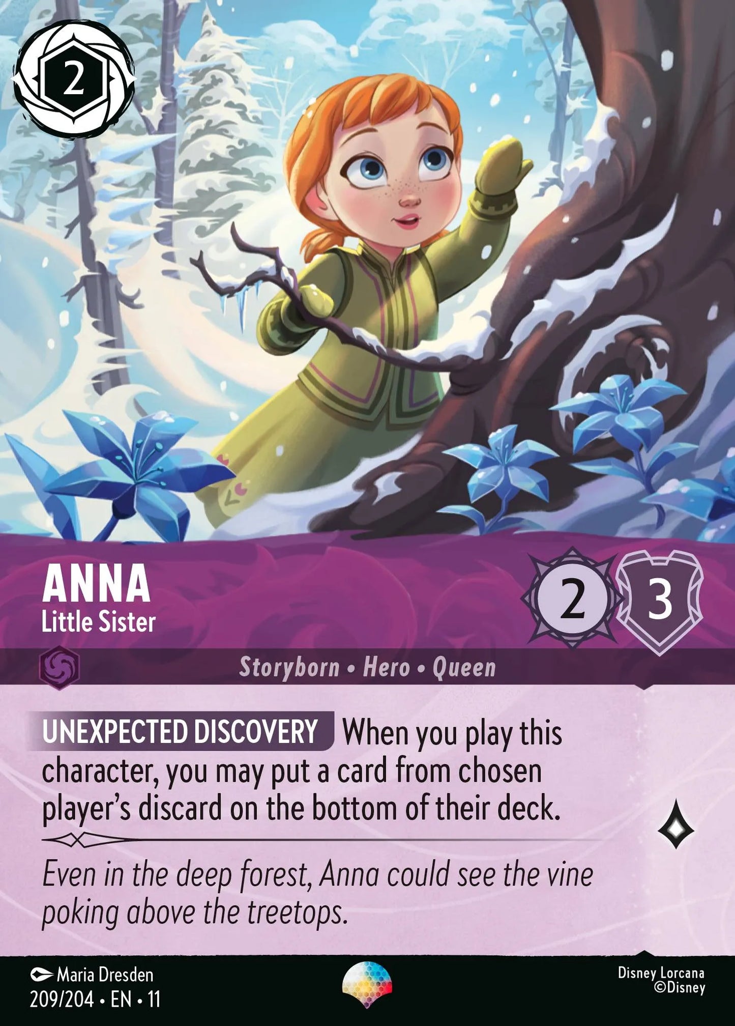 Anna - Little Sister | Winterspell #209 (Near Mint Foil) | Disney Lorcana Single Australia (Near Mint)