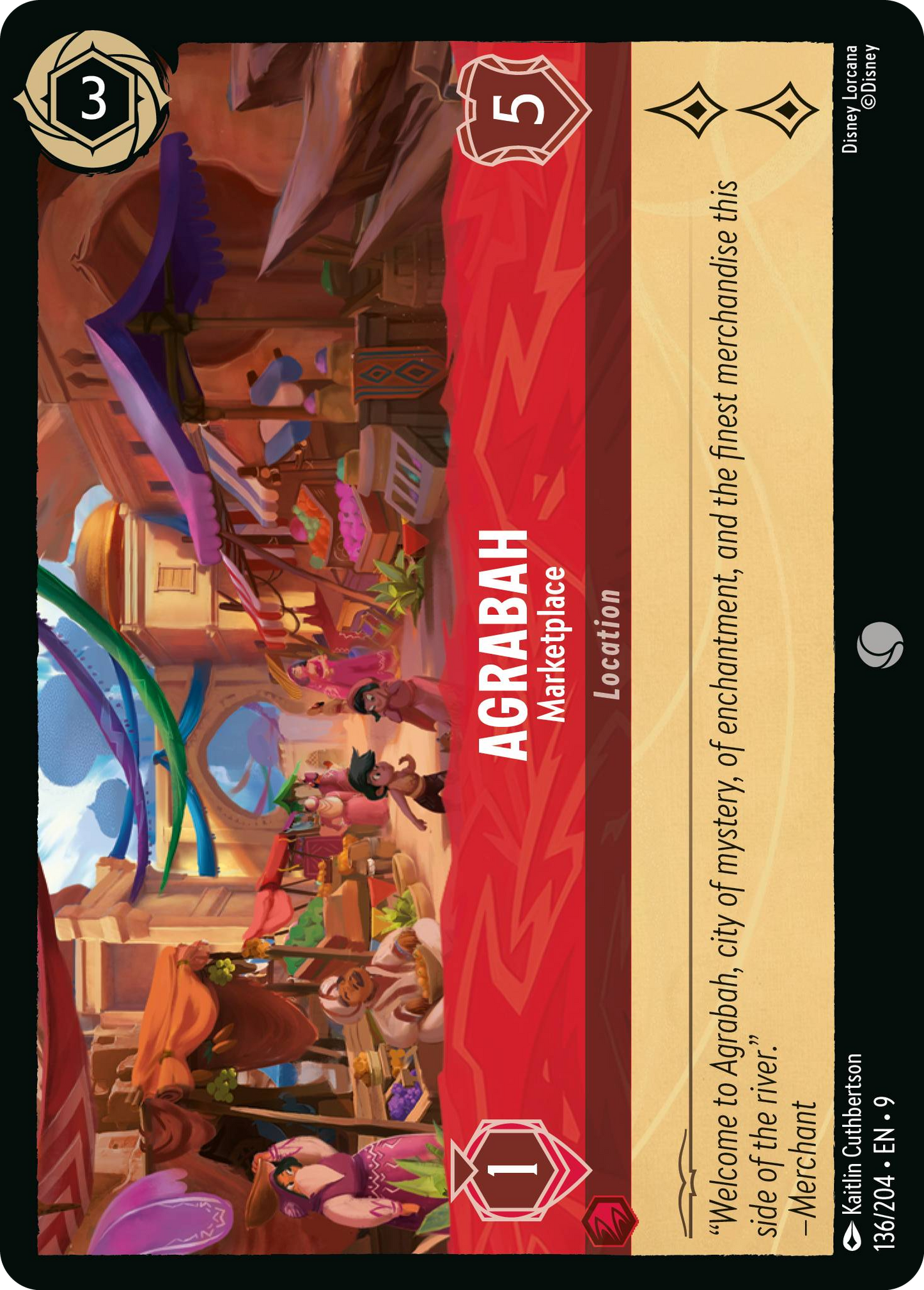 Agrabah - Marketplace | Fabled #136 (Near Mint Foil) | Disney Lorcana Single Australia (Near Mint)