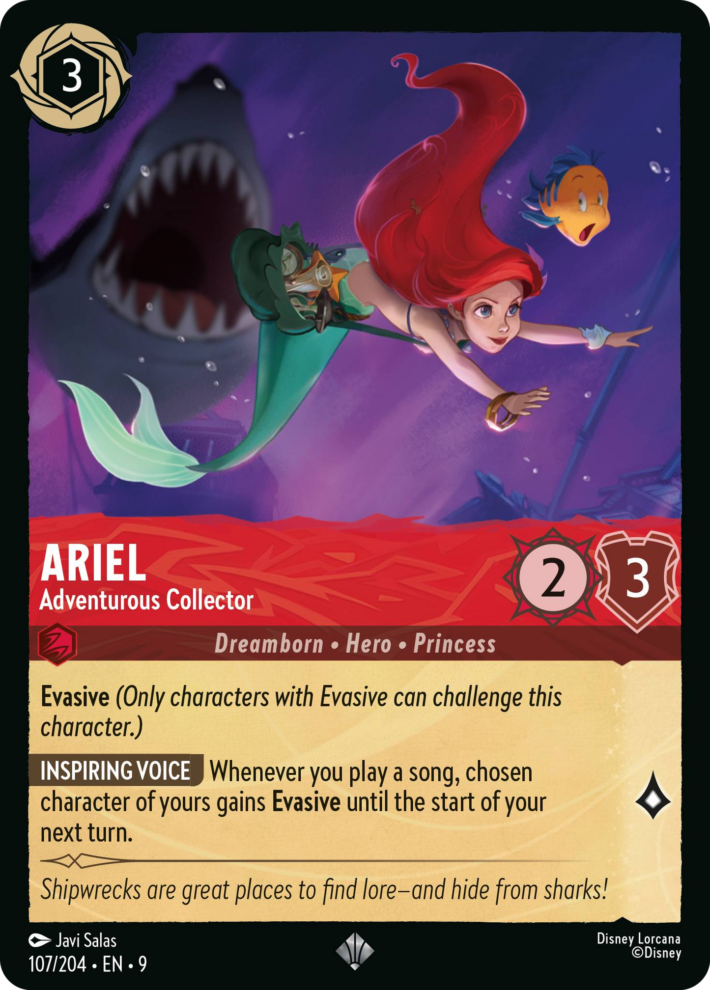 Ariel - Adventurous Collector | Fabled #107 (Near Mint Foil) | Disney Lorcana Single Australia (Near Mint)