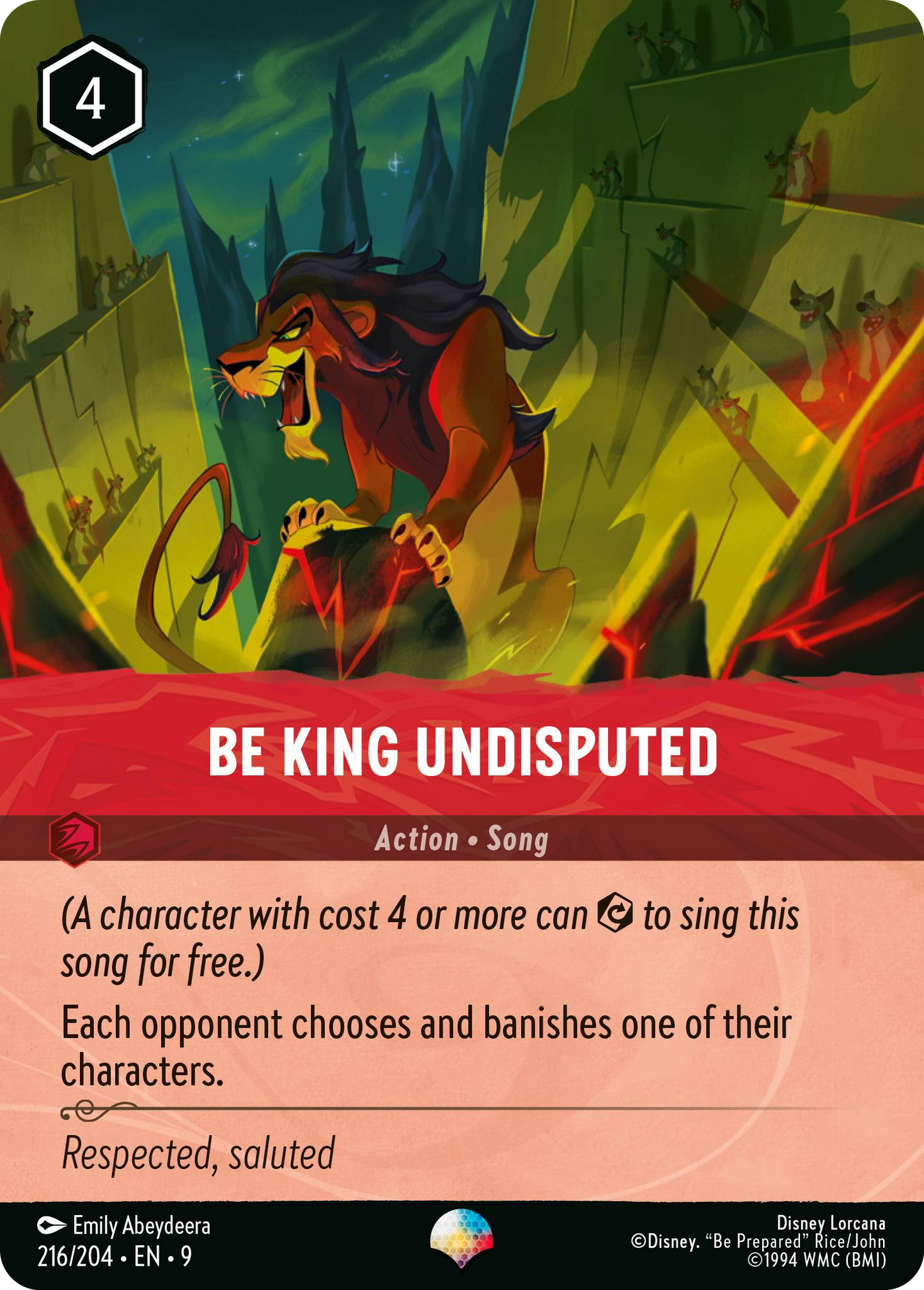 Be King Undisputed | Fabled #216 (Near Mint) | Disney Lorcana Single Australia (Near Mint)