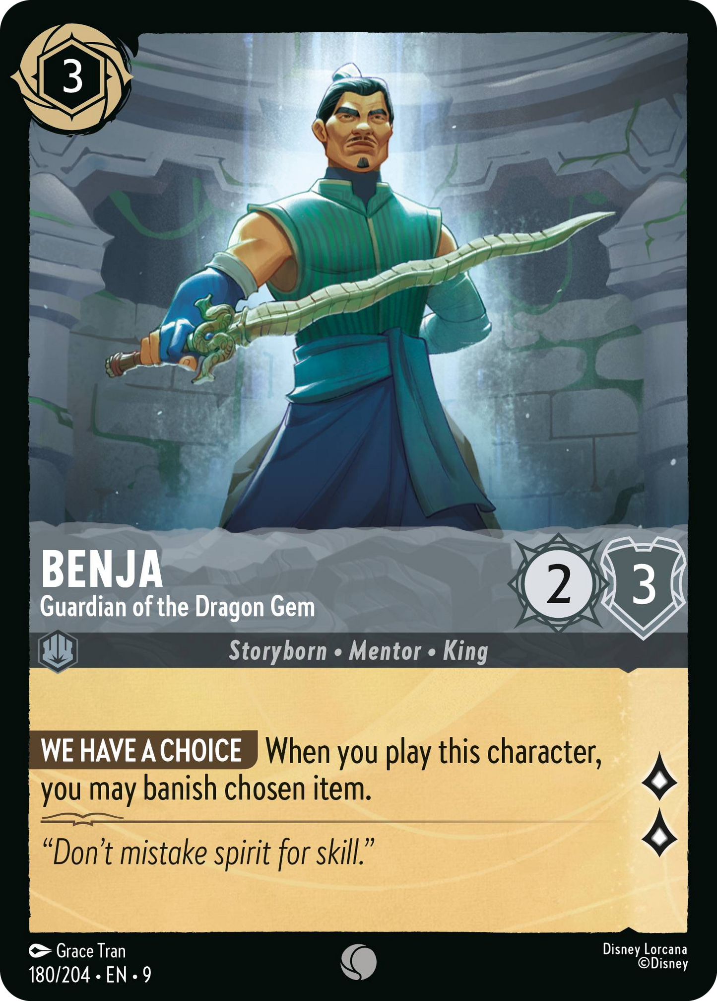 Benja - Guardian of the Dragon Gem | Fabled #180 (Near Mint Foil) | Disney Lorcana Single Australia (Near Mint)