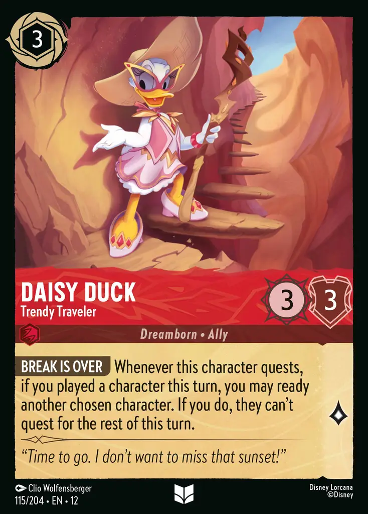 Daisy Duck - Trendy Traveler | Wilds Unknown #115 (Near Mint Foil) | Disney Lorcana Single Australia (Near Mint)