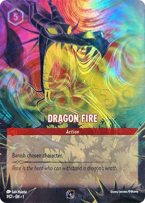 Dragon Fire – Disney Lorcana Challenge Set 1 Promo #1/C1