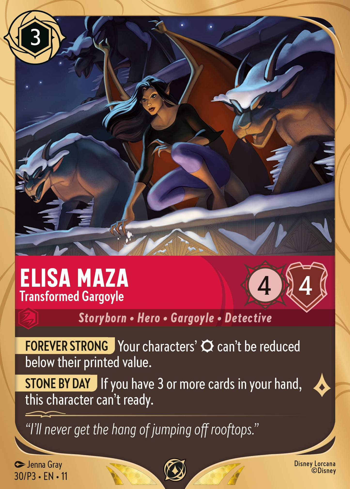 Elisa Maza - Transformed Gargoyle | Winterspell Organised Play promo Promo (30/P3·EN·11) | Disney Lorcana Single Australia (Near Mint)