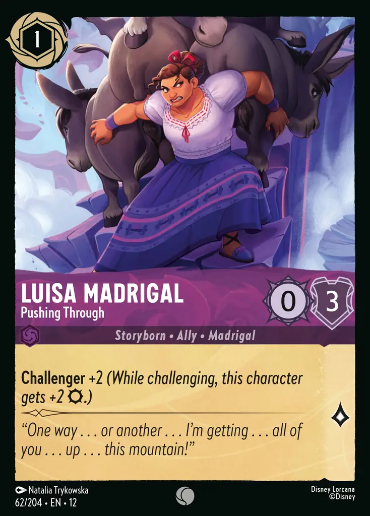 Luisa Madrigal - Pushing Through | Wilds Unknown #62 (Near Mint) | Disney Lorcana Single Australia (Near Mint)