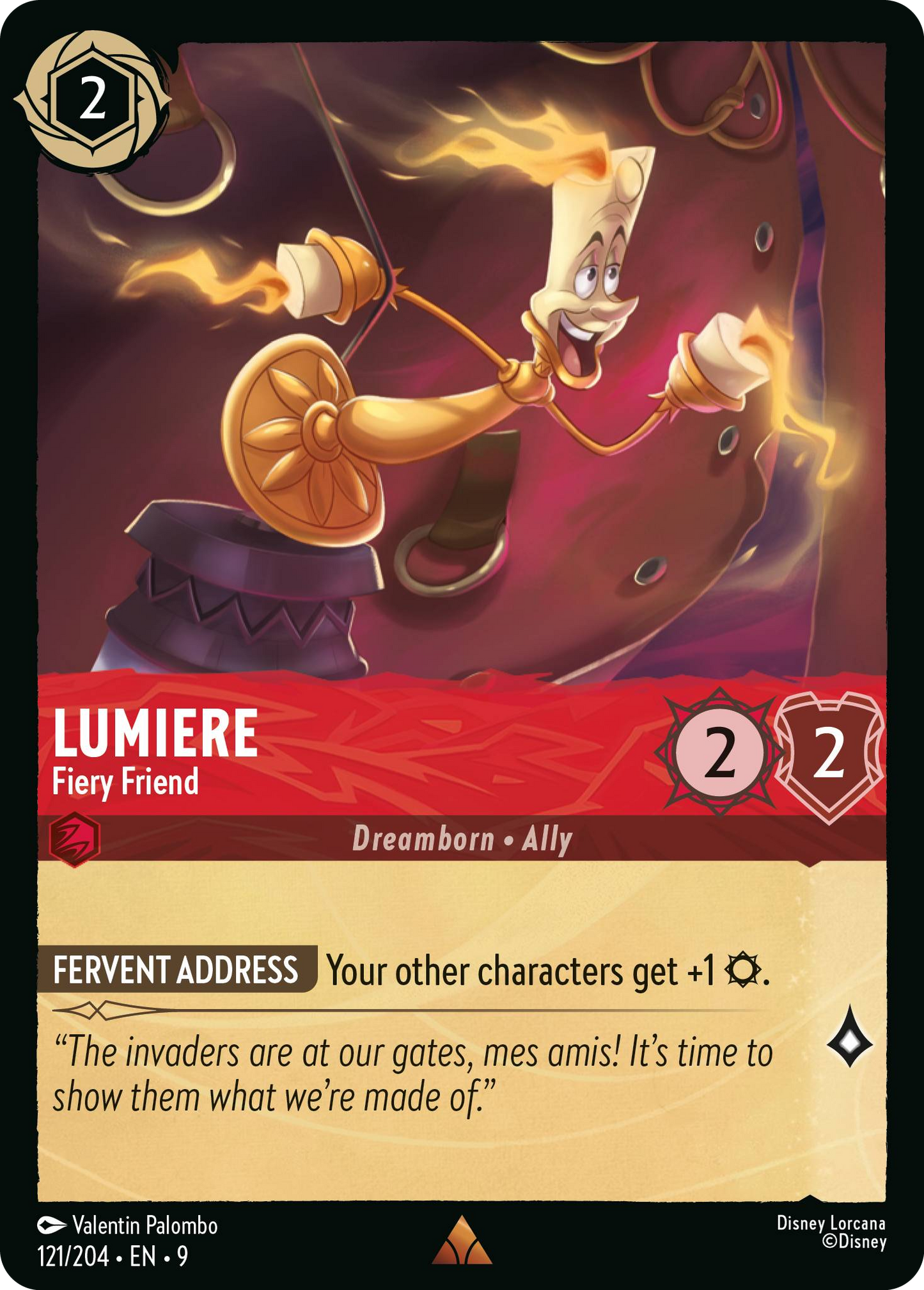 Lumiere - Fiery Friend | Fabled #121 (Near Mint) | Disney Lorcana Single Australia (Near Mint)