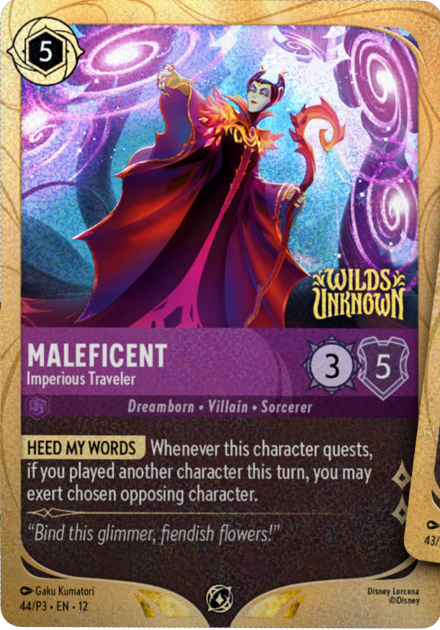 Maleficent - Imperious Traveler | Wilds Unknown Organized Play promo Promo (44/P3·EN·12) | Disney Lorcana Single Australia (Near Mint)