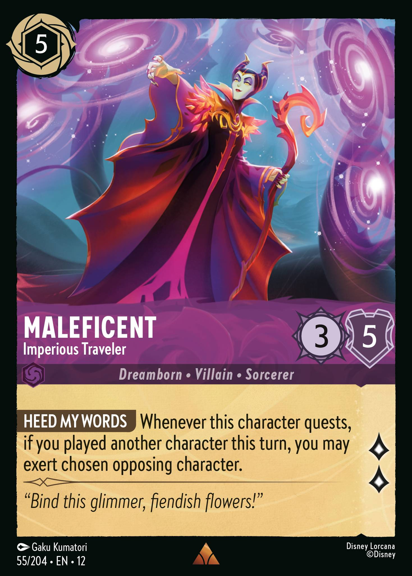 Maleficent - Imperious Traveler | Wilds Unknown #55 (Near Mint) | Disney Lorcana Single Australia (Near Mint)