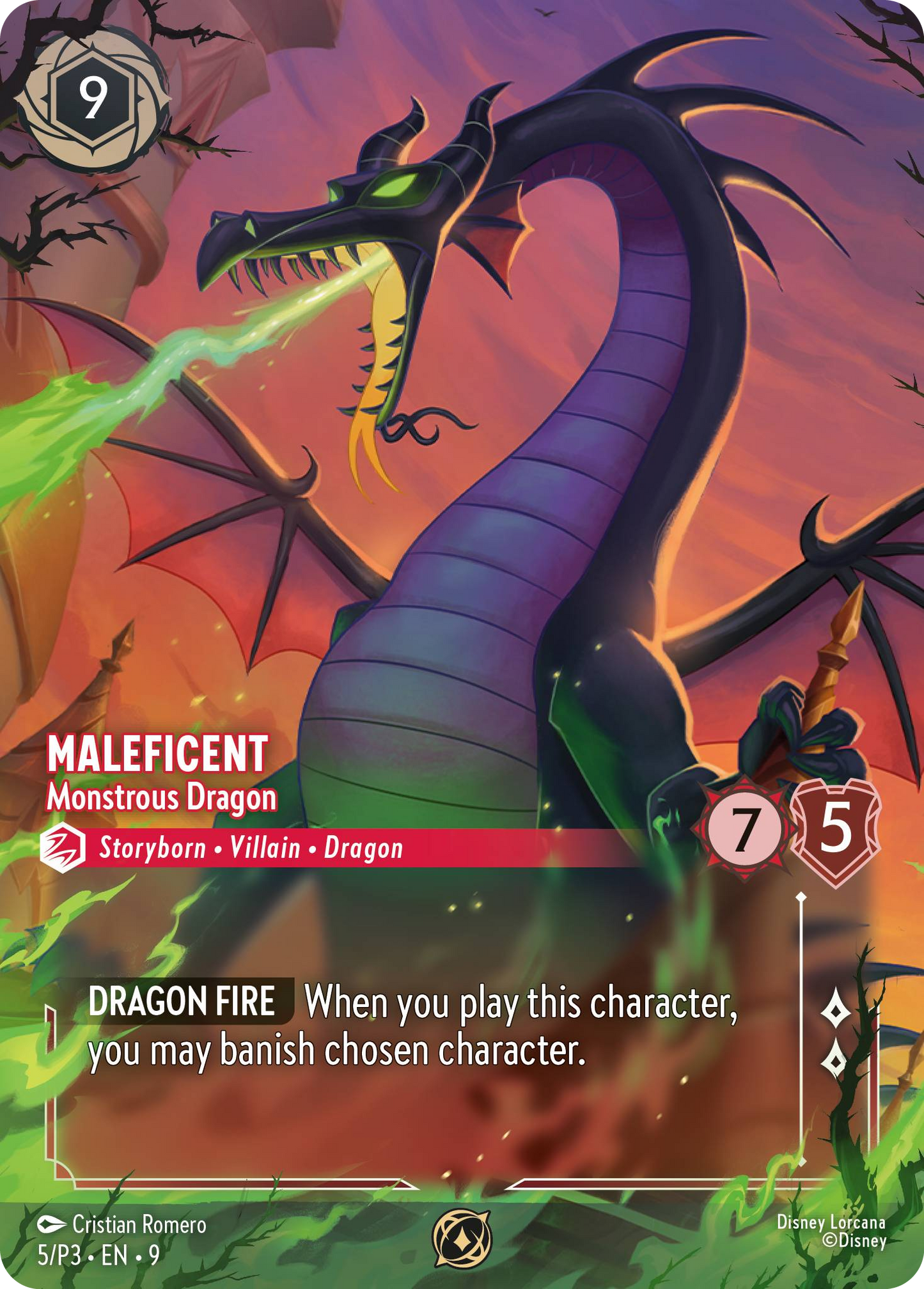 Maleficent – Monstrous Dragon – Fabled Set Championship Promo #5/P3