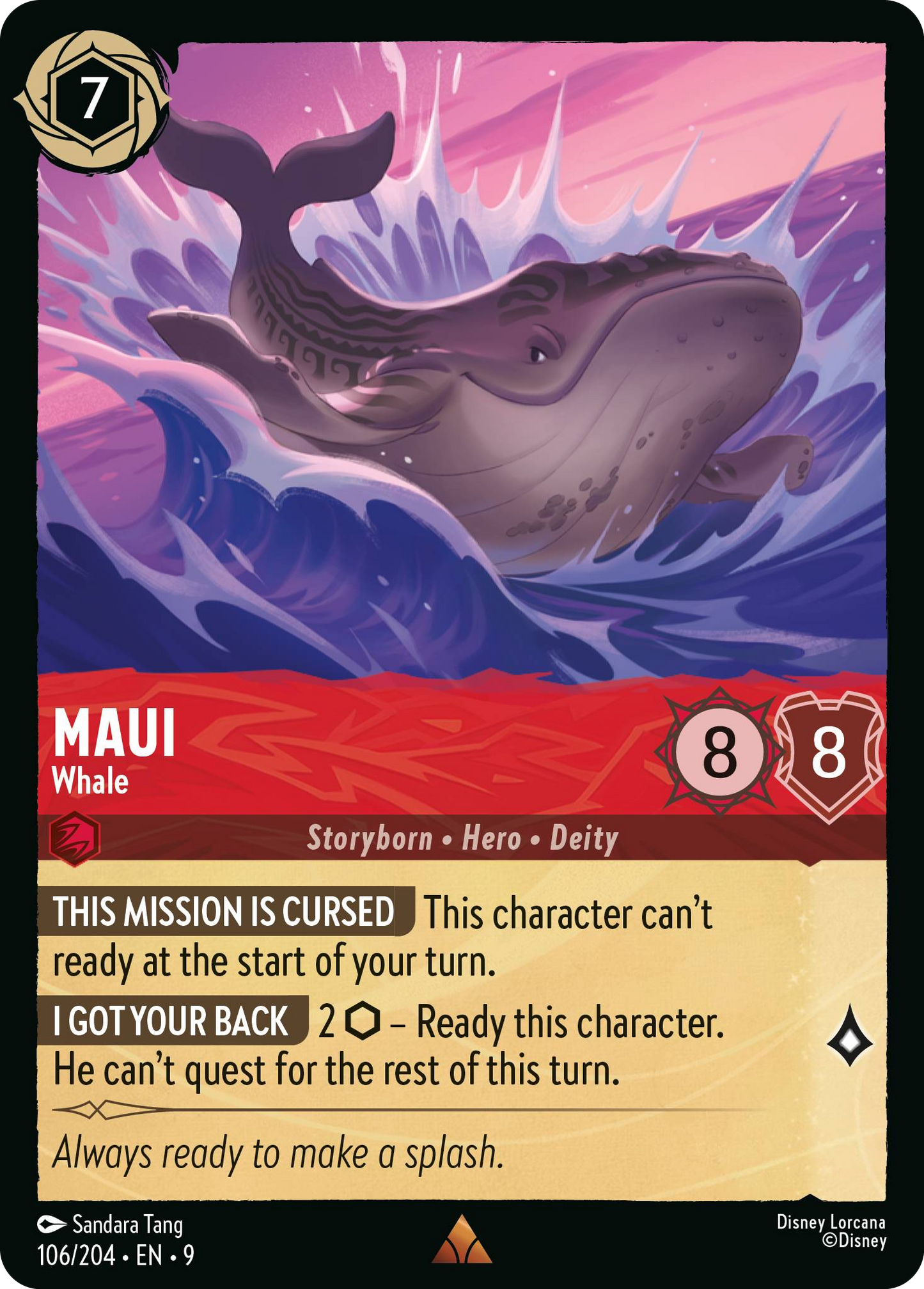 Maui - Whale | Fabled #106 (Near Mint Foil) | Disney Lorcana Single Australia (Near Mint)