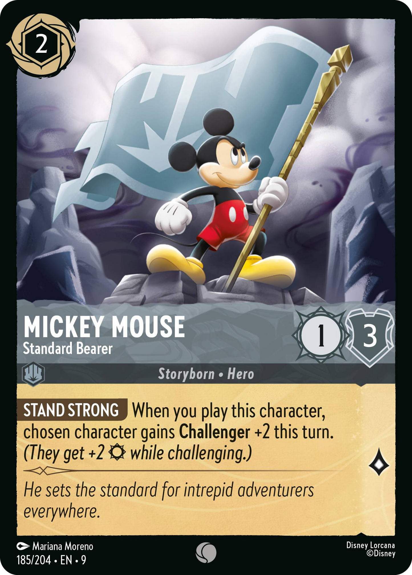 Mickey Mouse - Standard Bearer | Fabled #185 (Near Mint Foil) | Disney Lorcana Single Australia (Near Mint)