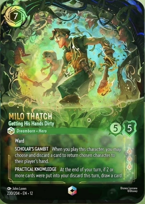 Milo Thatch - Getting His Hands Dirty | Wilds Unknown #230 (Near Mint) | Disney Lorcana Single Australia (Near Mint)