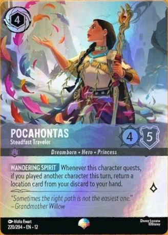 Pocahontas - Steadfast Traveler | Wilds Unknown #220 (Near Mint) | Disney Lorcana Single Australia (Near Mint)