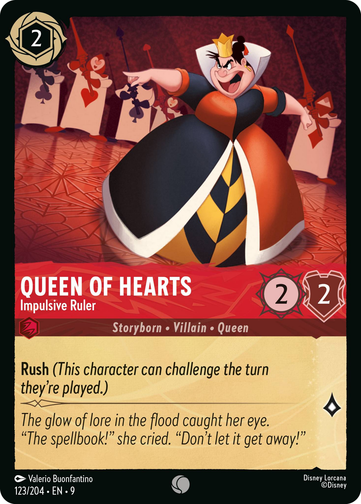 Queen of Hearts - Impulsive Ruler | Fabled #123 (Near Mint) | Disney Lorcana Single Australia (Near Mint)